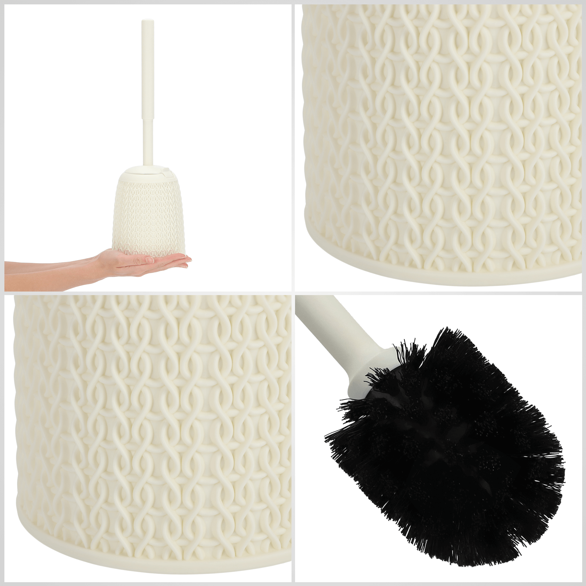 Szczotka do WC Curver Knit z pojemnikiem