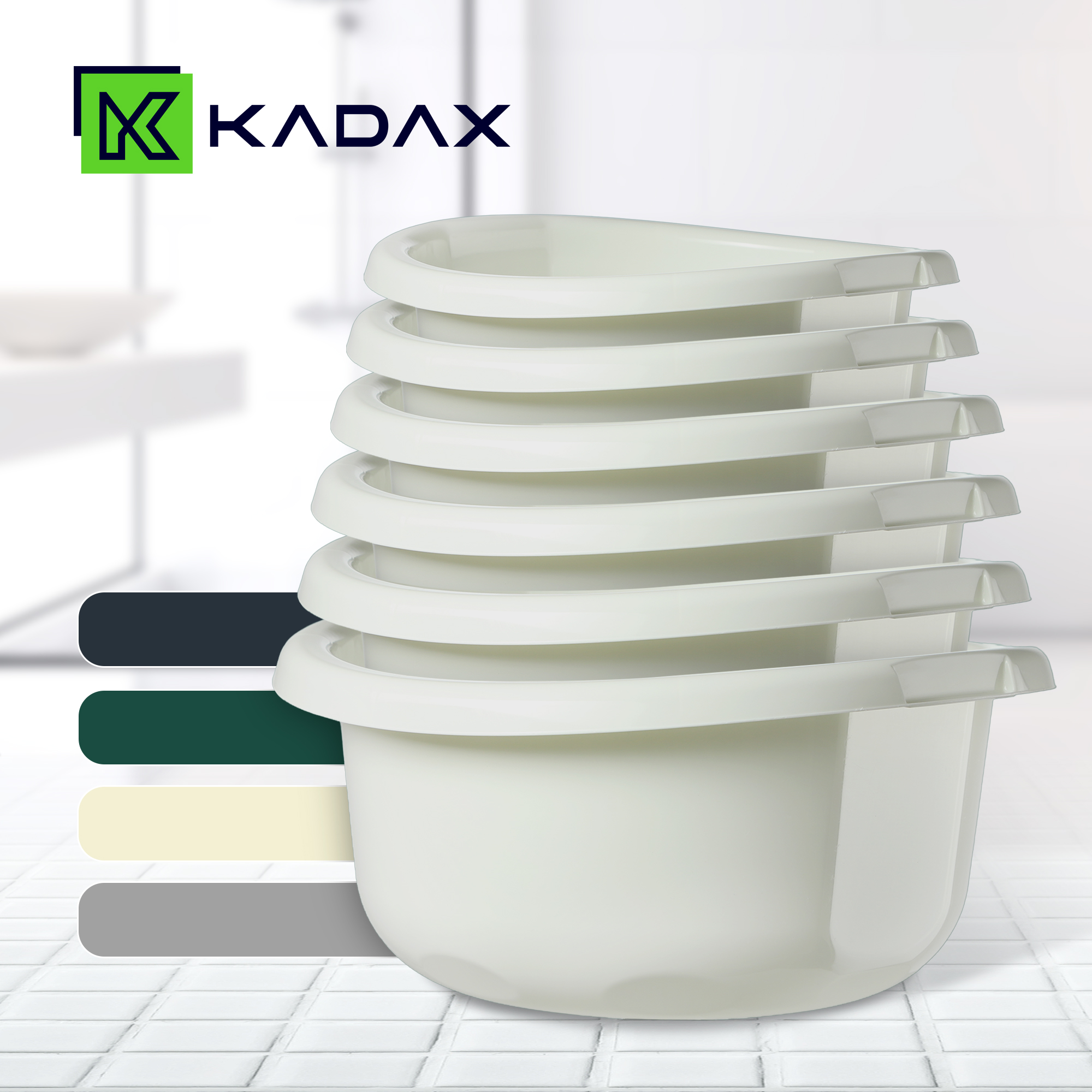 Miska łazienkowa z uszami Lari 3.5L biała