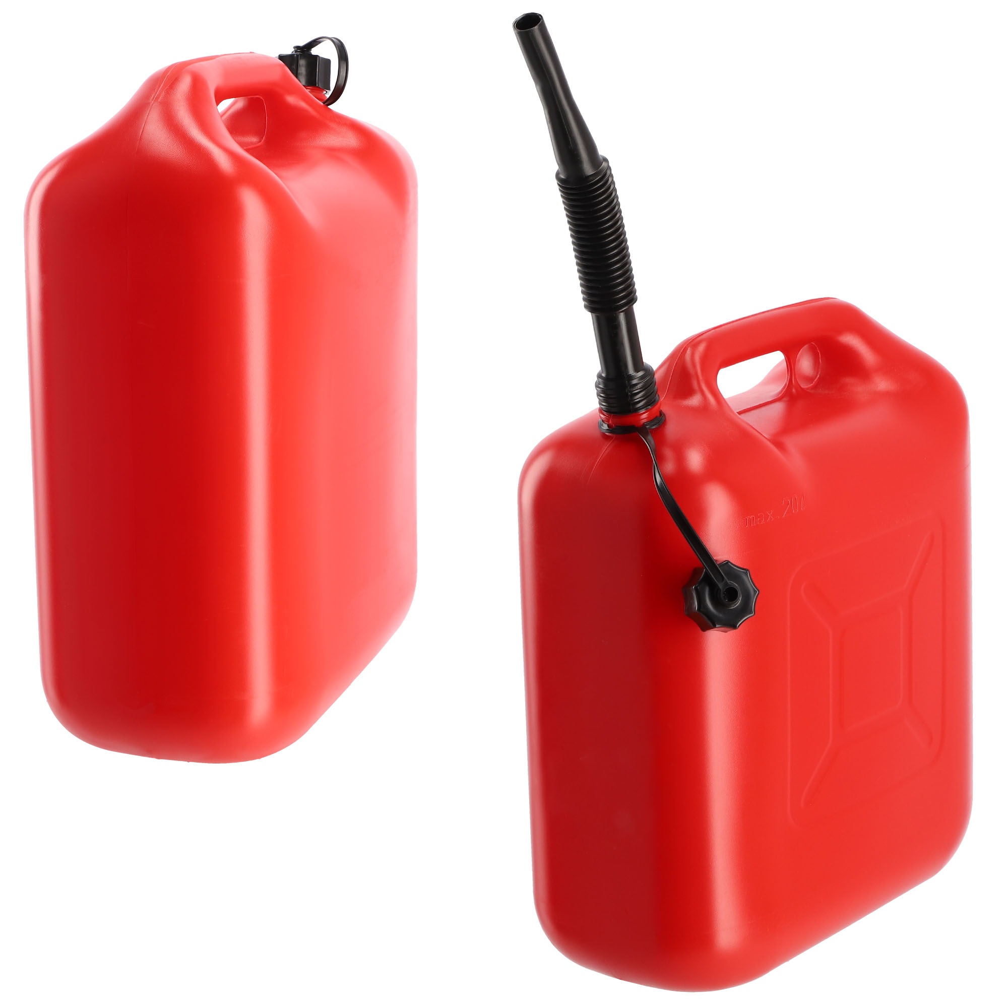 Kanister na paliwo z lejkiem 20L, czerwony