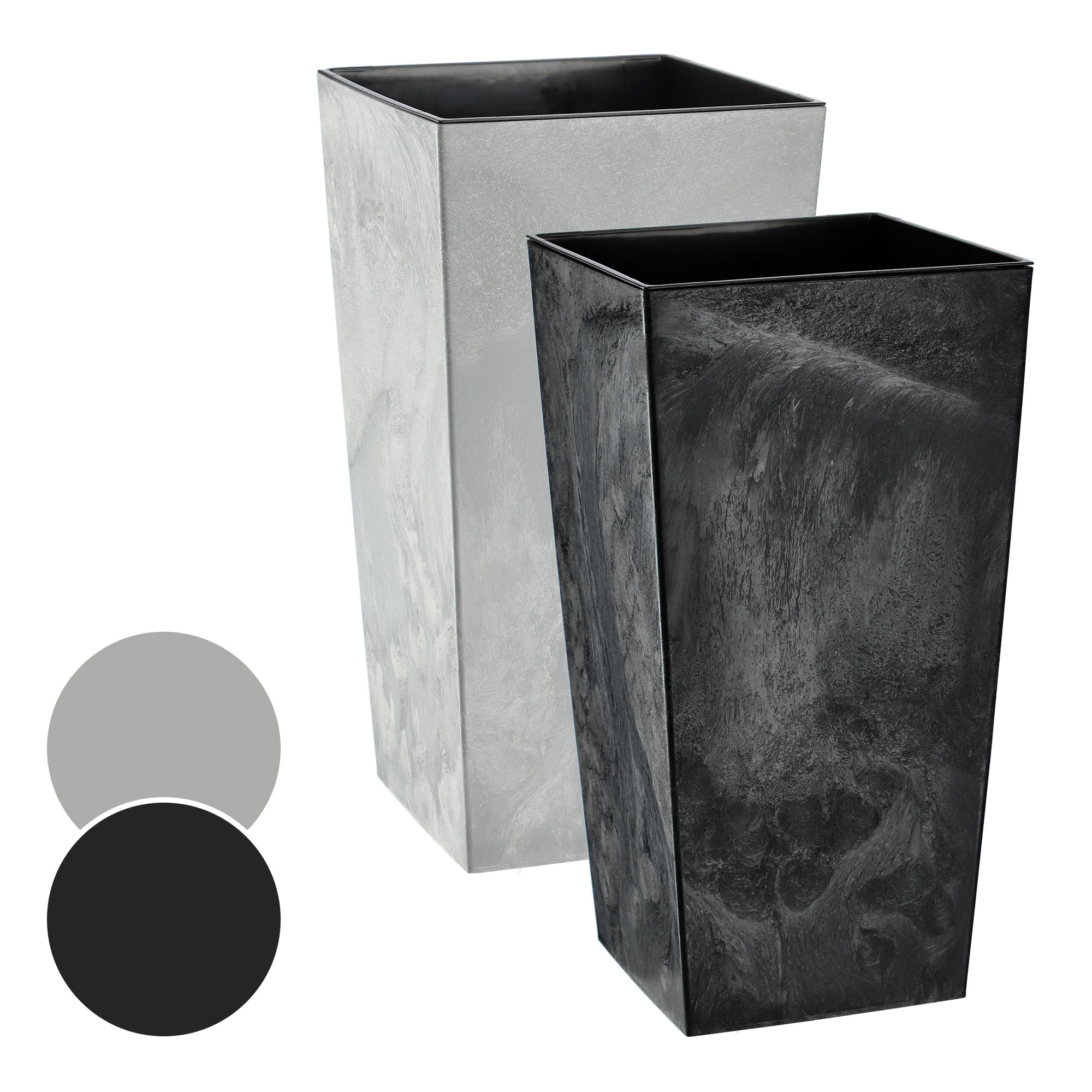 Donica ogrodowa Pesaro 30cm czarny beton