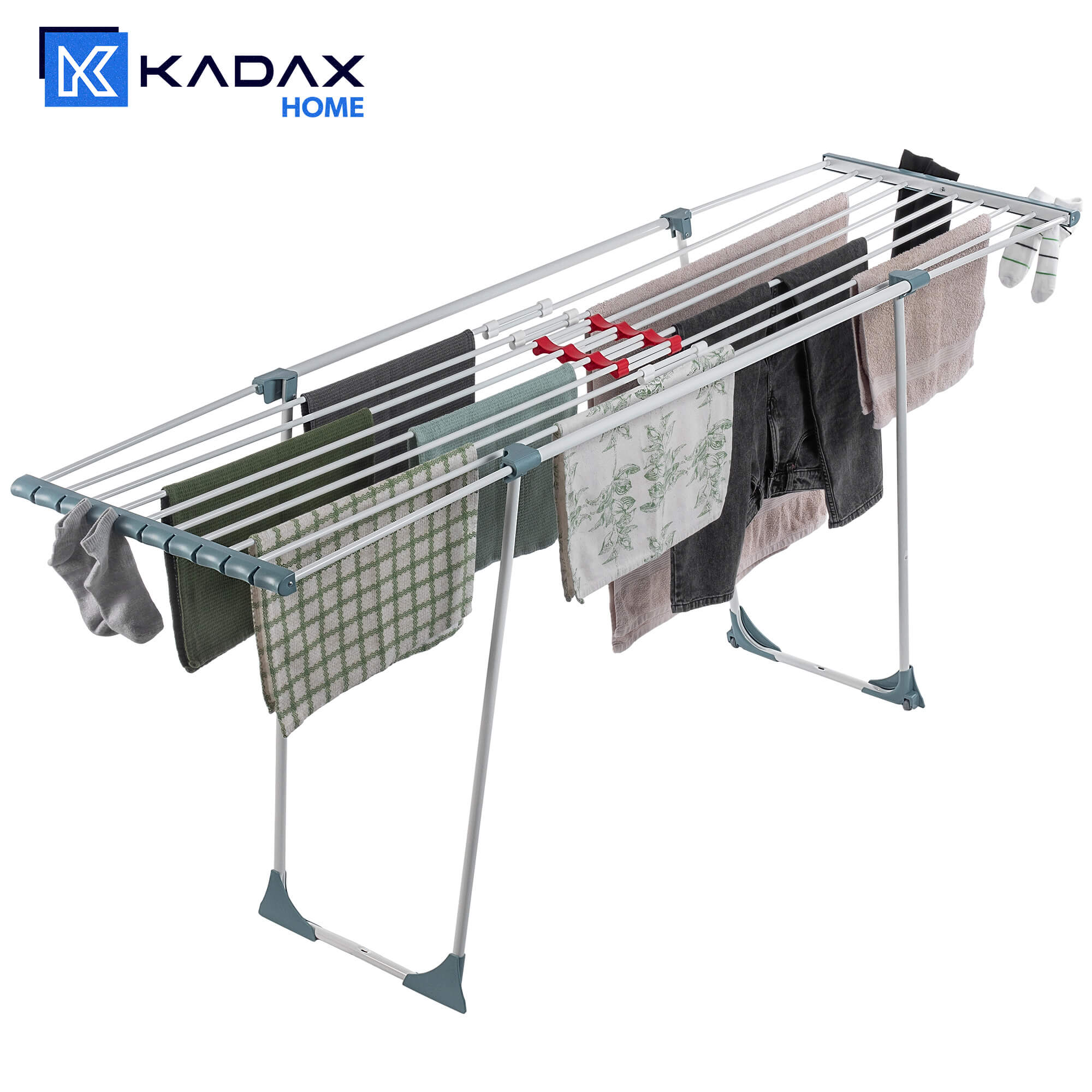 Suszarka na pranie teleskopowa Nissila 110-203cm, zielona