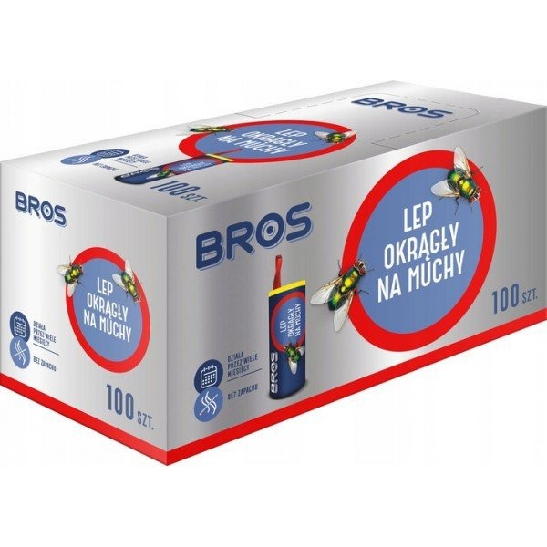 Bros Lep okrągły na muchy 100 szt.
