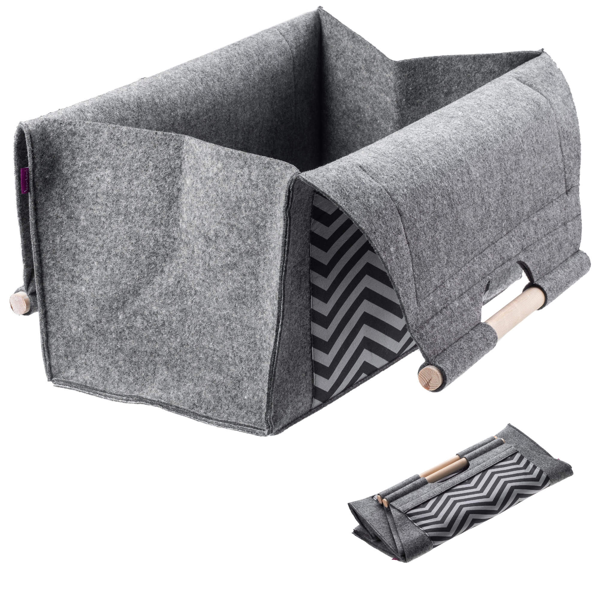 Torba gospodarcza na drewno kominkowe wzór zigzag