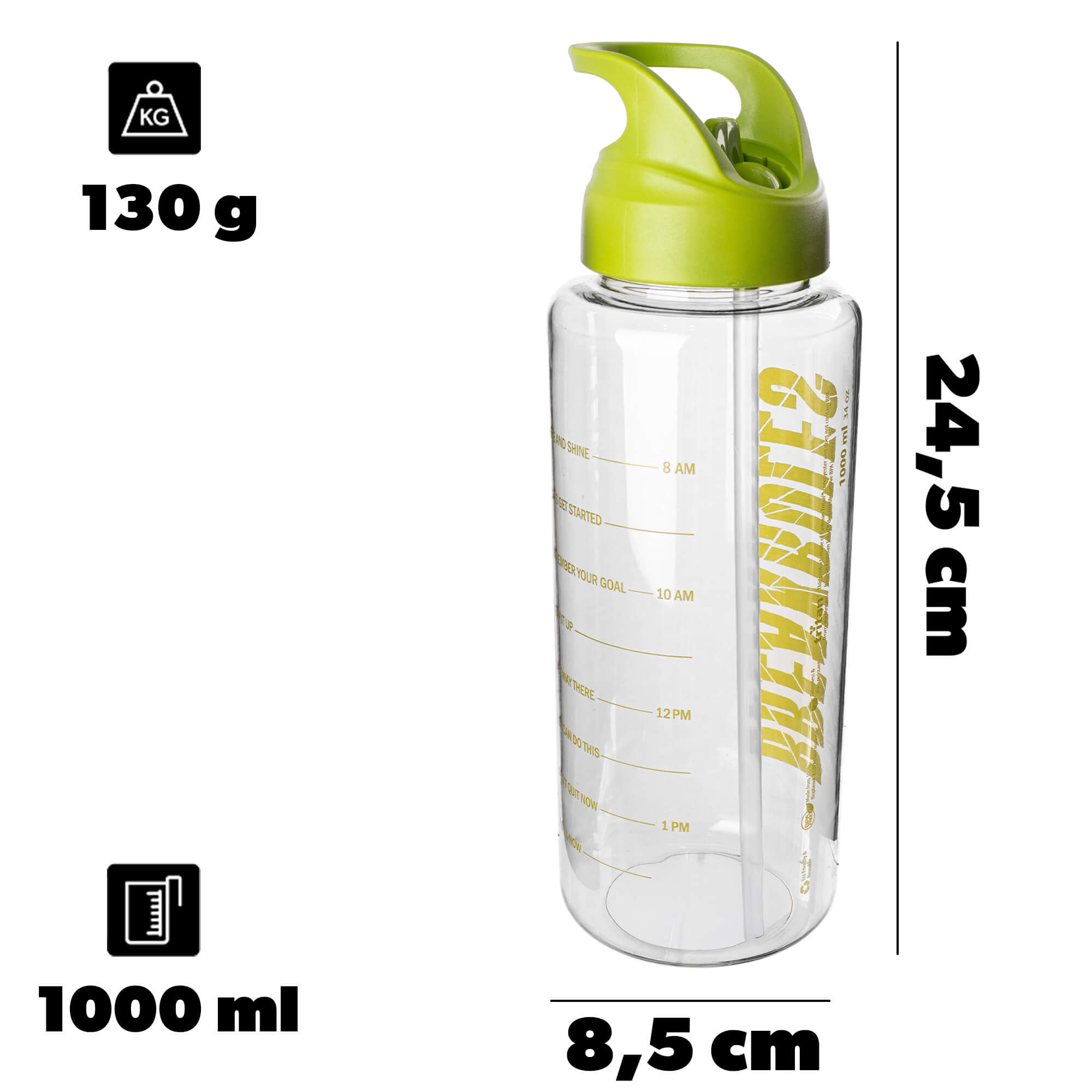 Butelka tritanowa na wodę Soave 1L zielona