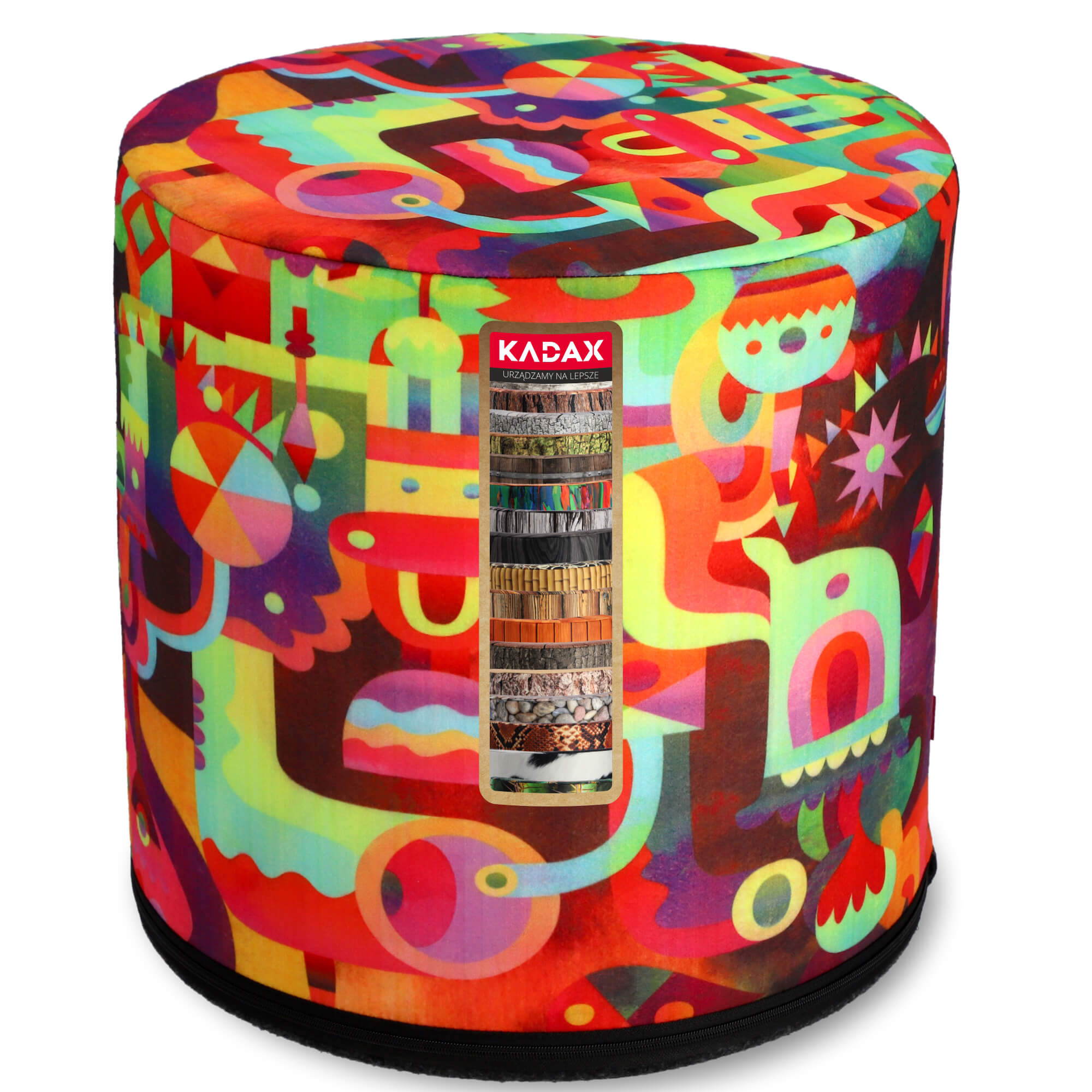 Pufa dekoracyjna Fasano 40 x 41 cm, gra