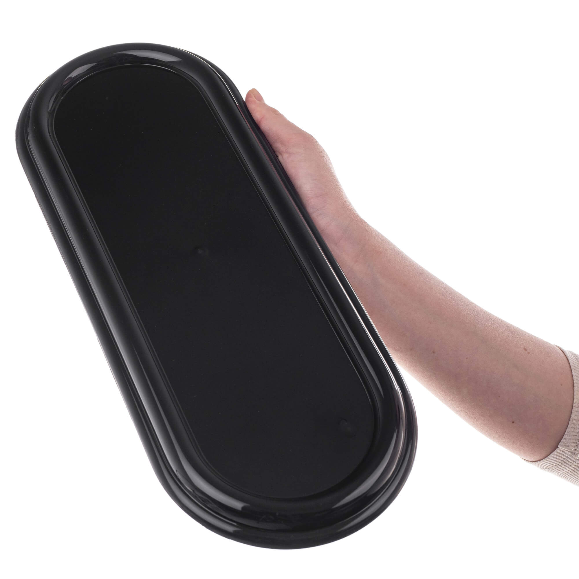 Zniczówka owalna 40 x 16 cm, czarna