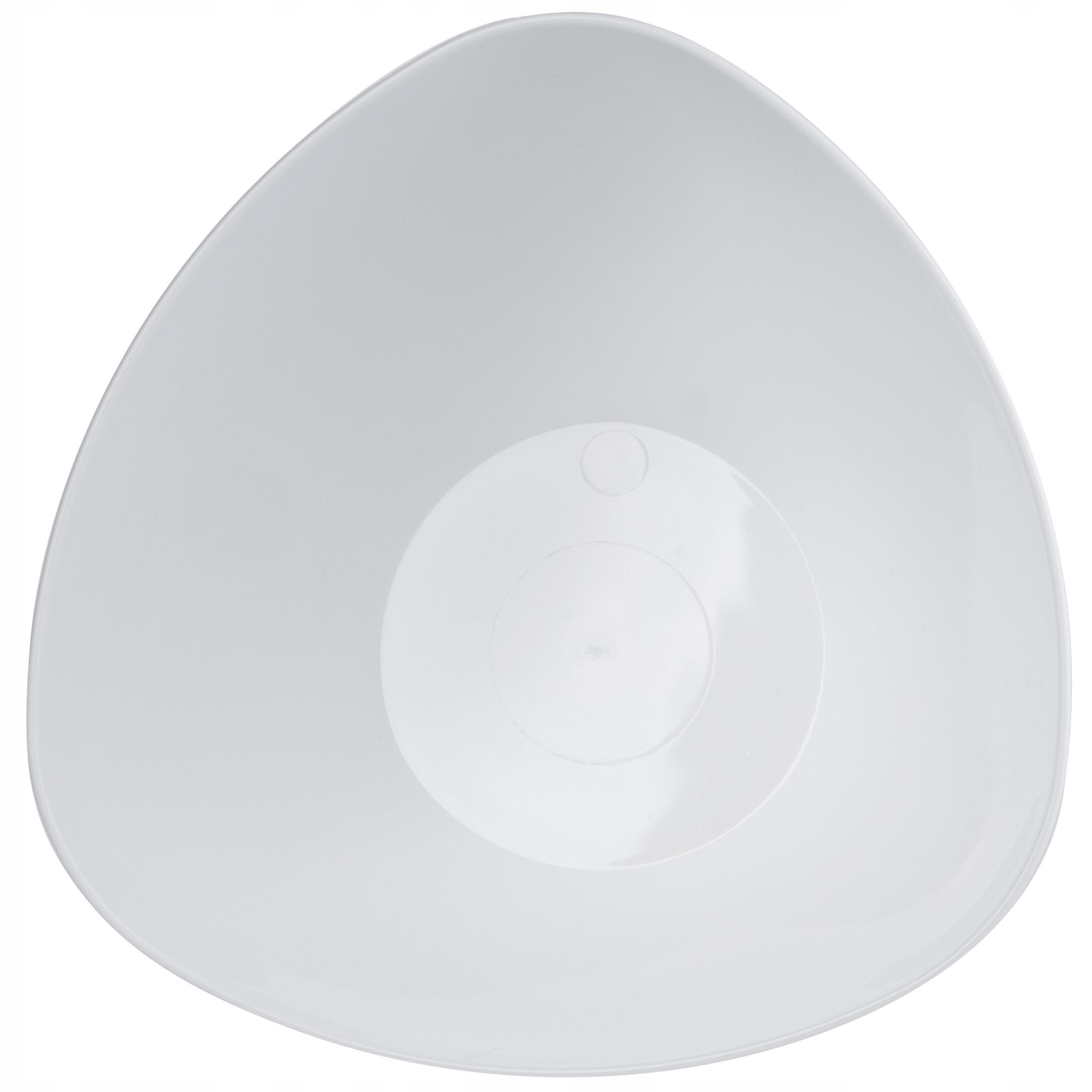 Doniczka trójkątna z podstawką 23 x 16 cm, biała