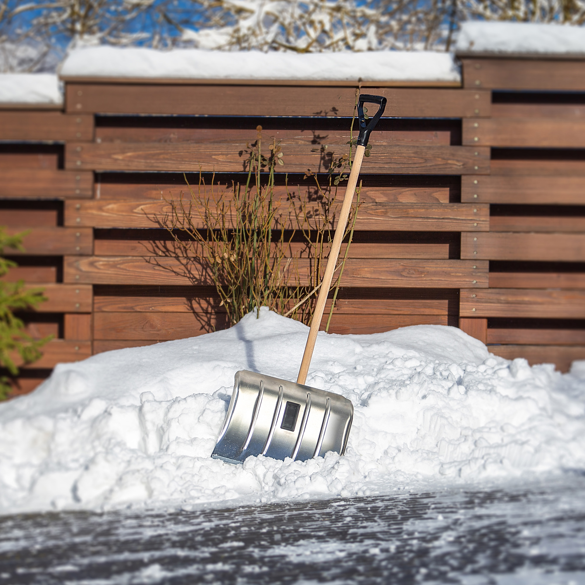 Łopata do śniegu 143 cm, srebrna
