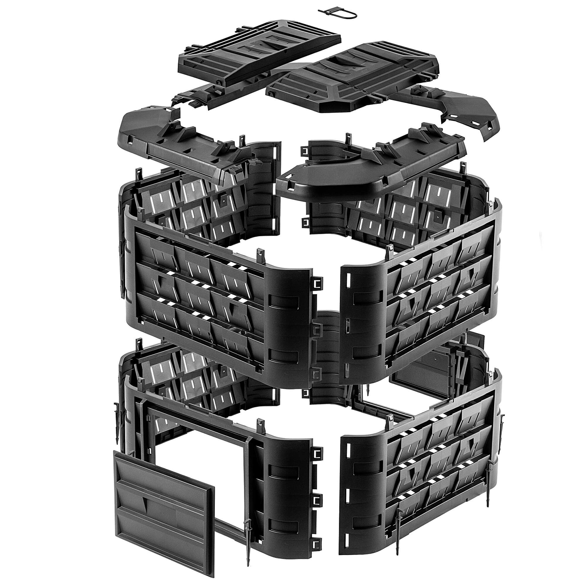 Kompostownik ogrodowy Fixem 650L czarny