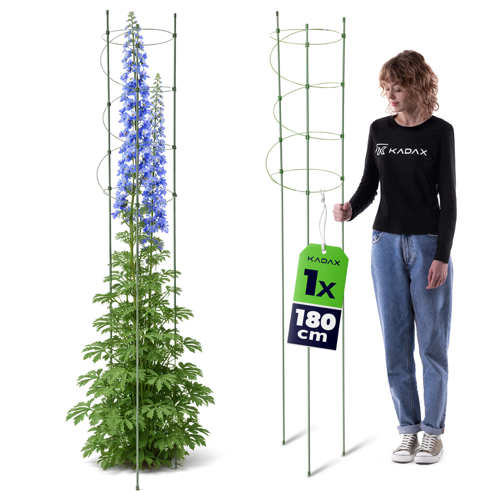 Spiralna podpora do roślin Apremont 180 cm zielona 1 szt.