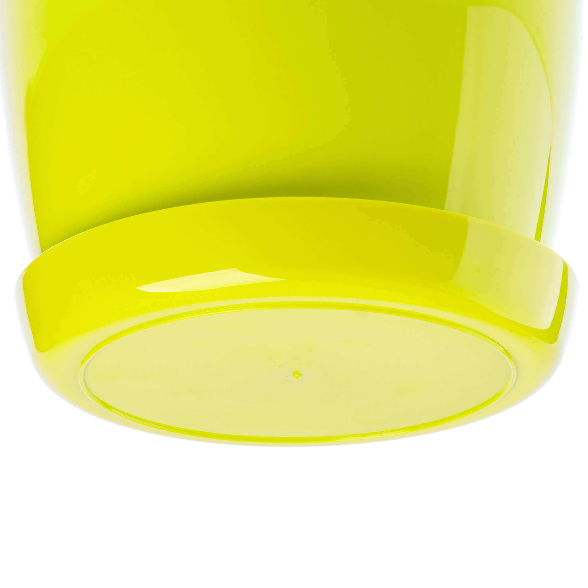 Doniczka na kwiaty z podstawką 28 cm, limonkowa