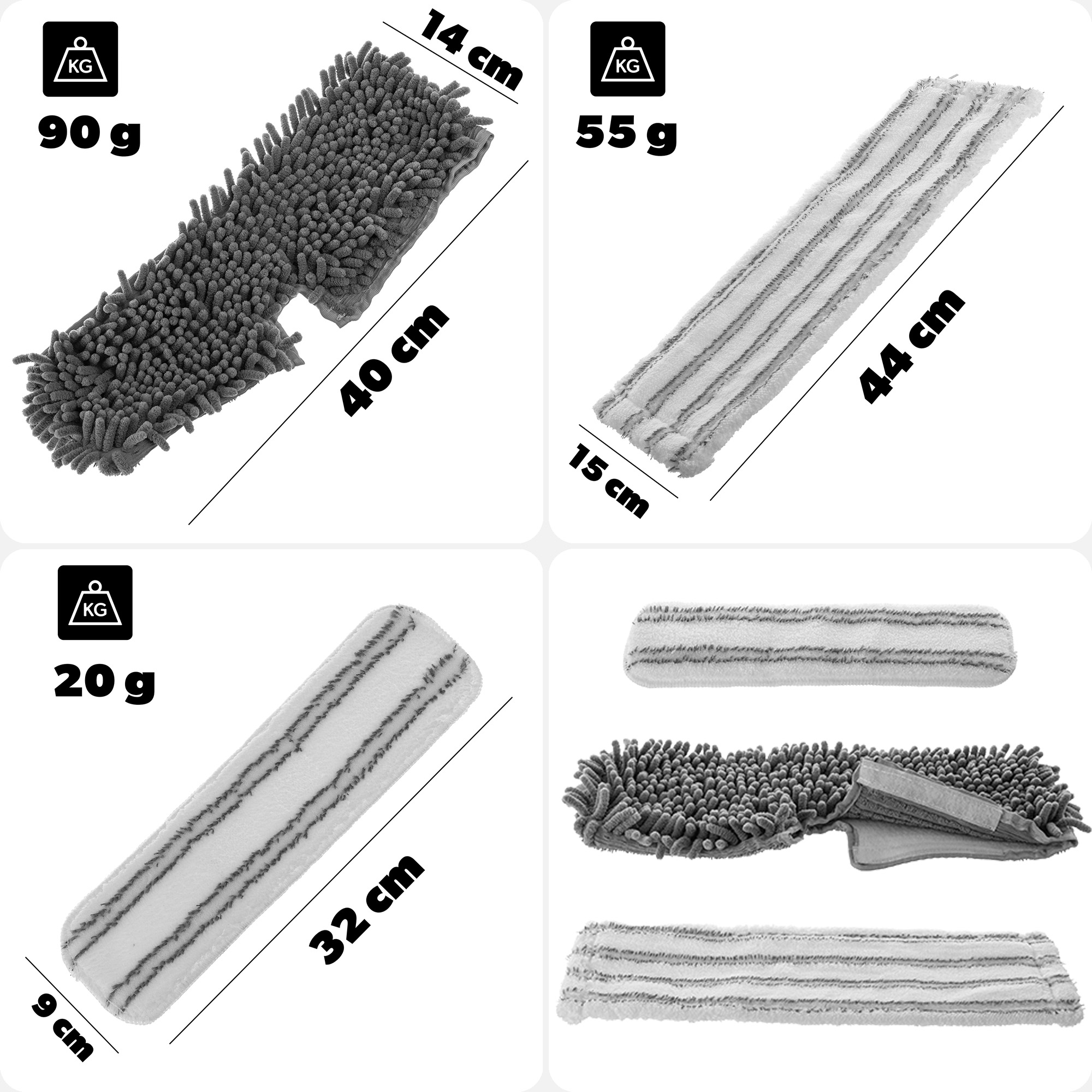 Zestaw wkładów wymiennych do mopa Lanaia 3szt