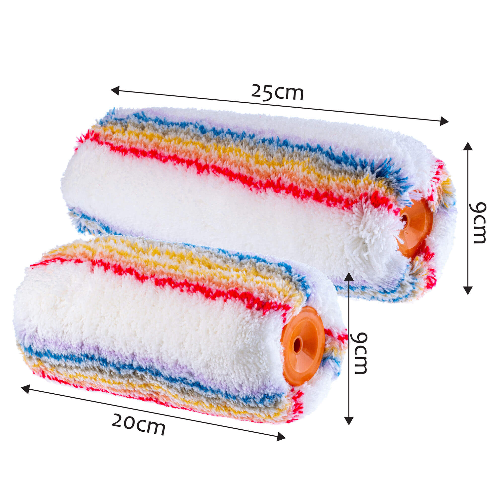 Wałki malarskie Paxson kolorowe paski 20 + 25 cm x 2 szt.