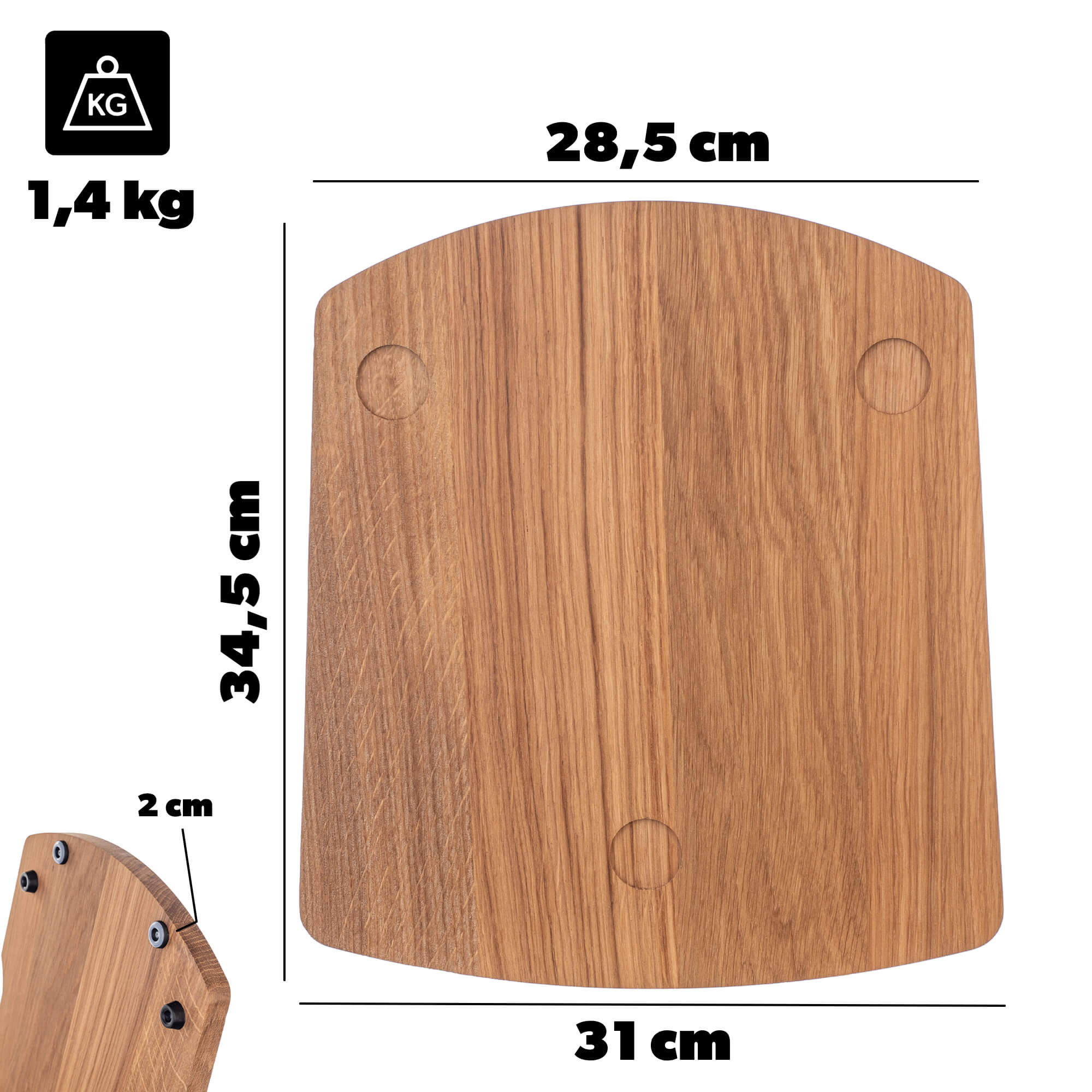 Deska pod thermomix Tuori, dąb