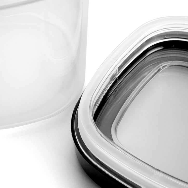 Pojemnik kwadratowy Duna 1.8L, czarny