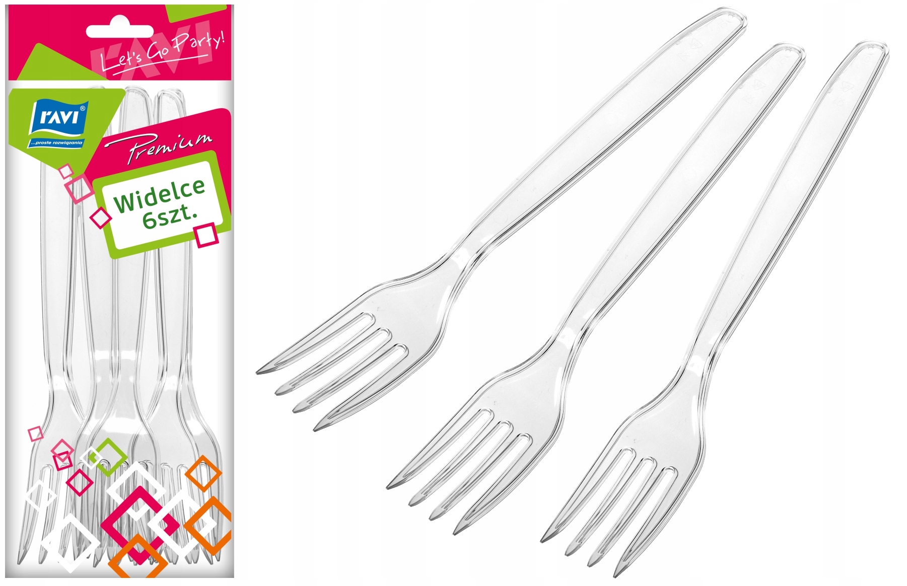 Widelce jednorazowe Ravi Premium, 6 szt.