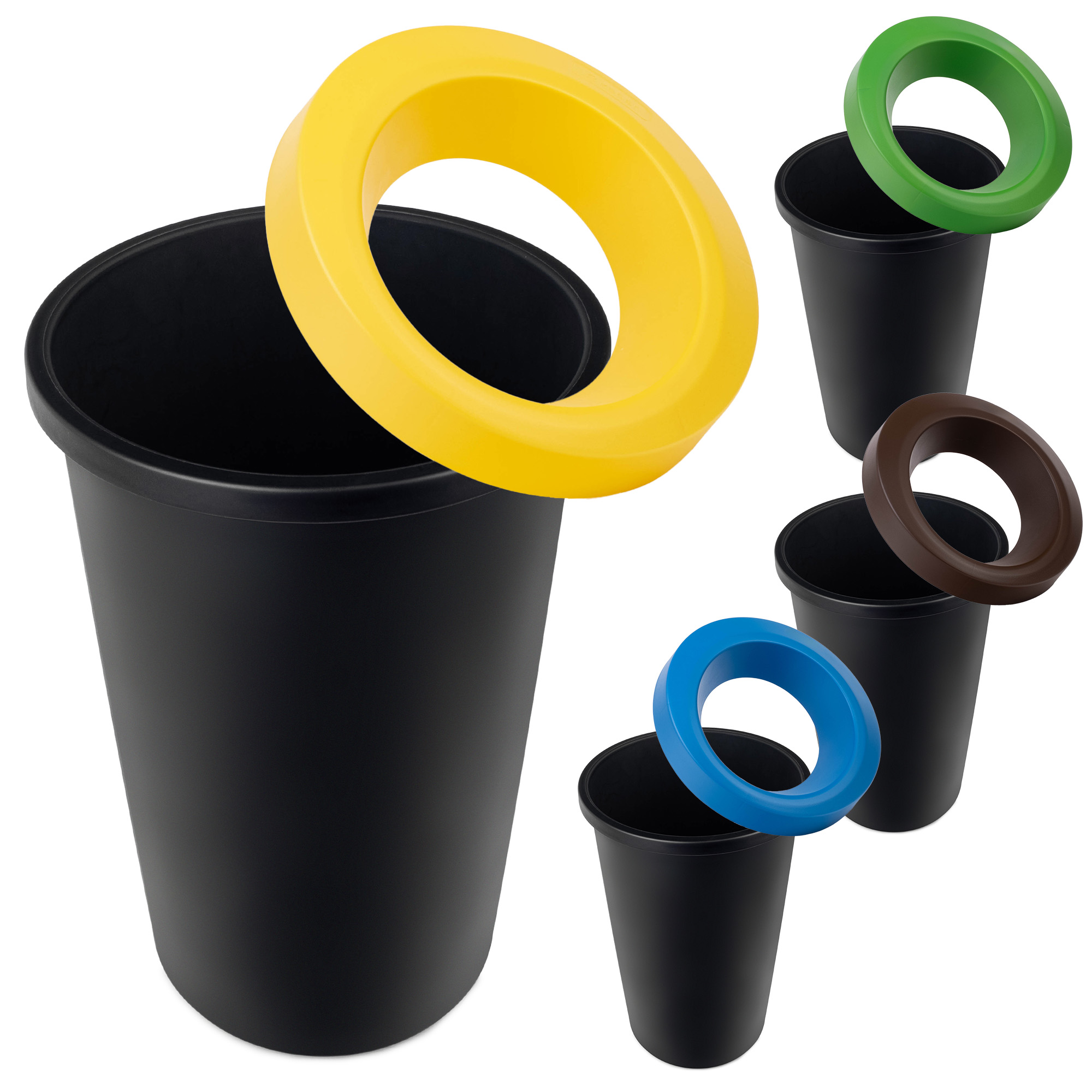 Kosz na śmieci Givry 4 x 45 L czarny