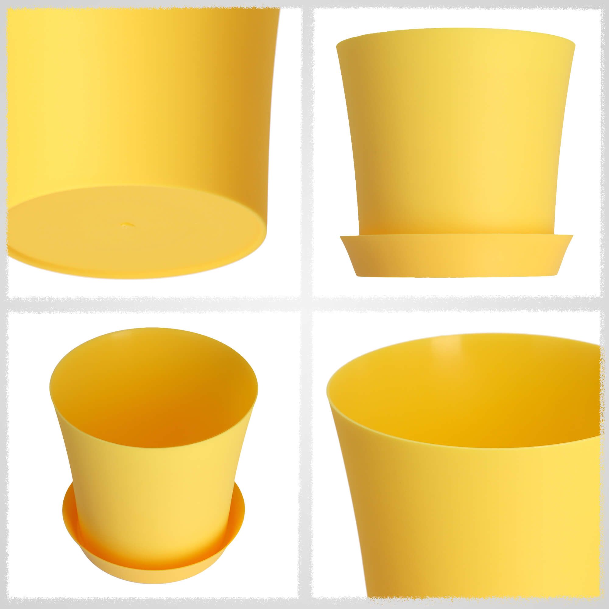 Doniczka na kwiaty Ersa 16 cm, żółta