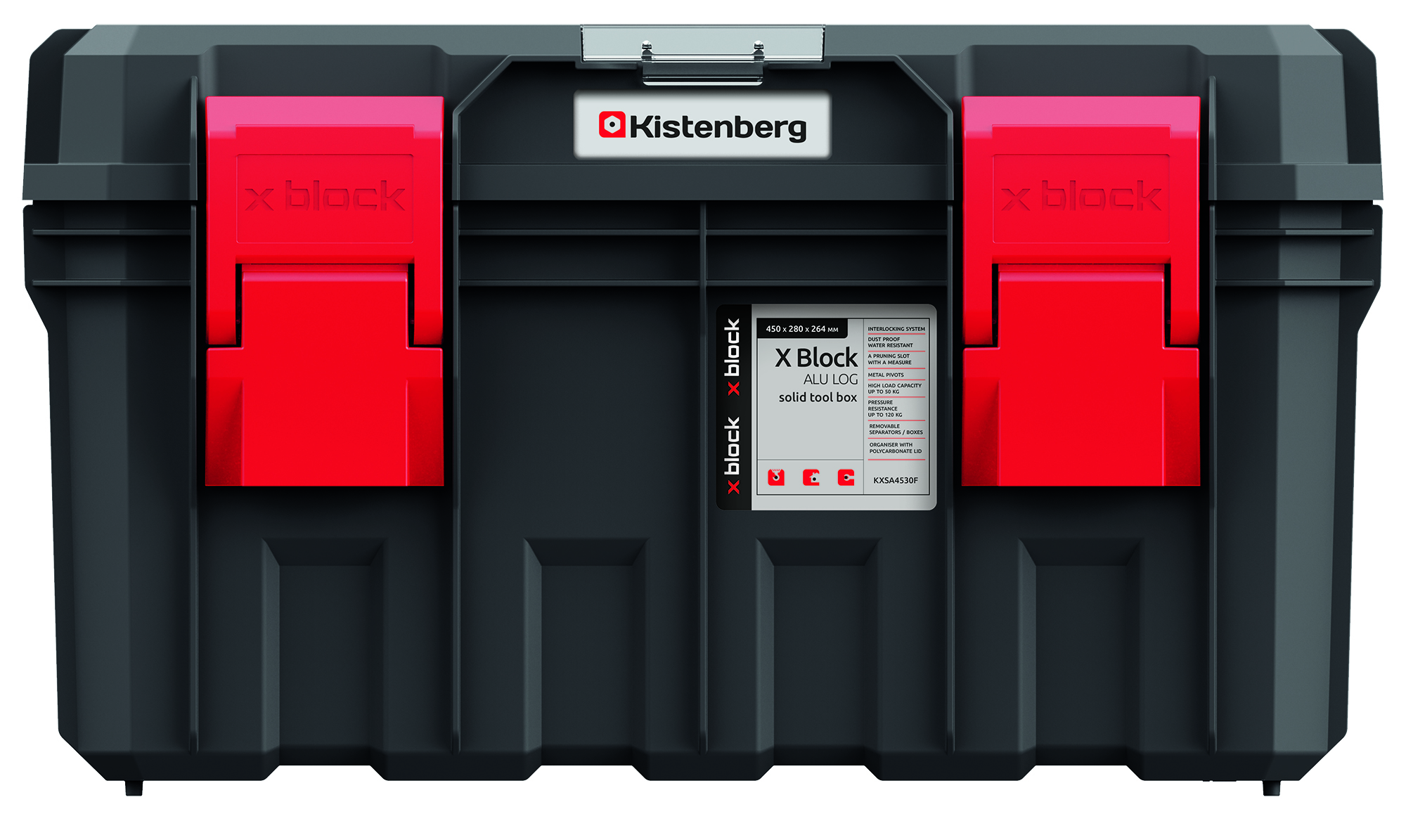 KISTENBERG Skrzynia narzędziowa S Block ALU LOG 45 F - KXSA4530F - czarny