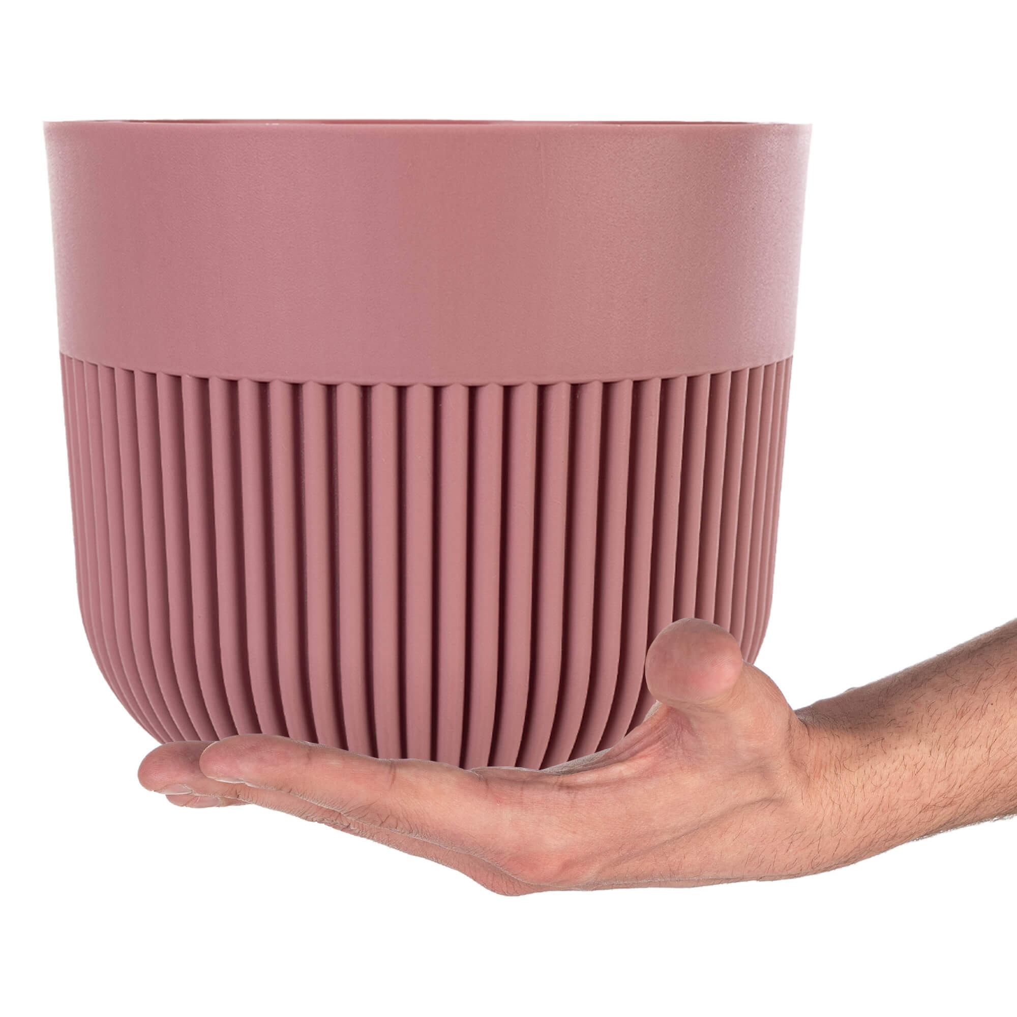 Doniczka osłonka Ornon 19 cm pudrowy róż