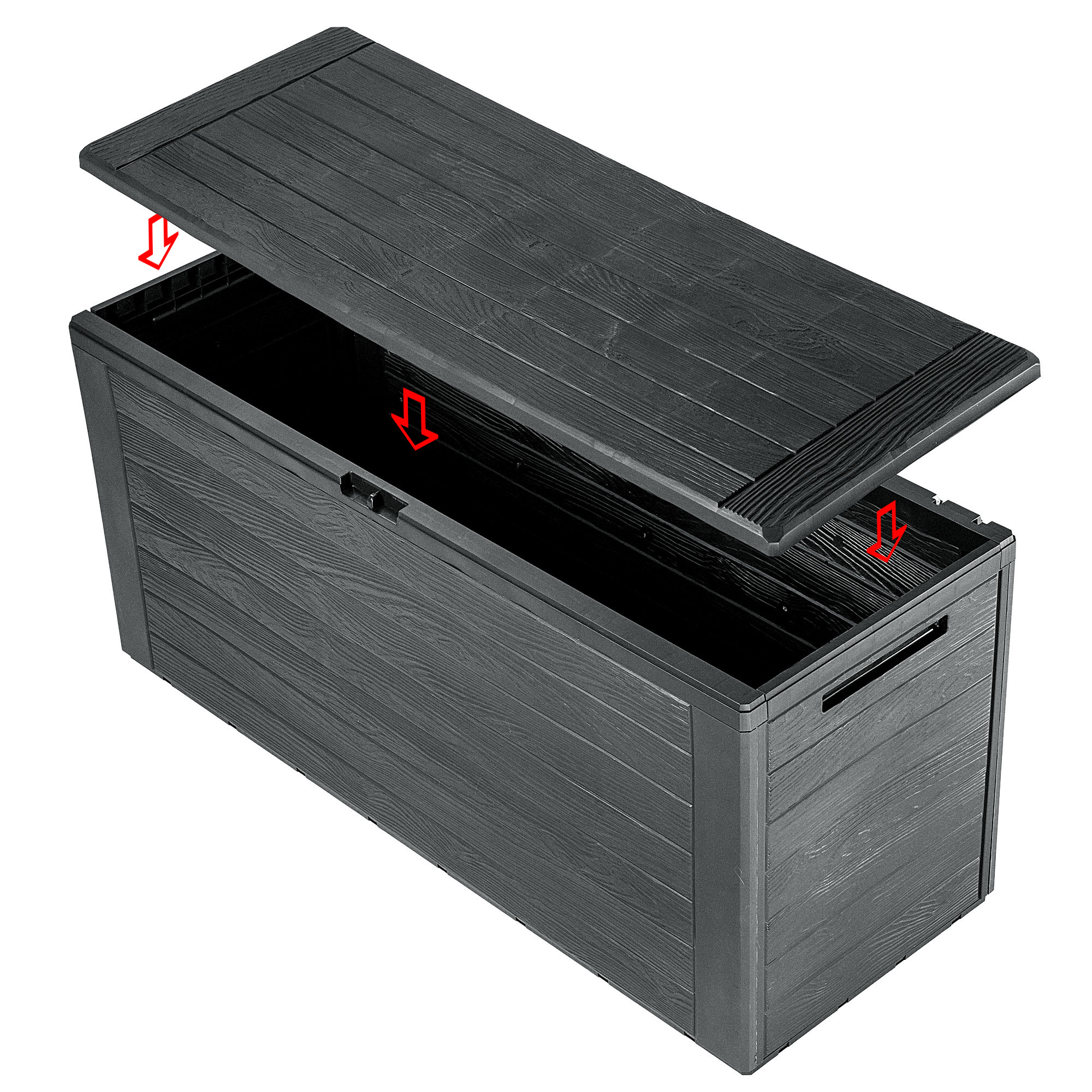 Skrzynia ogrodowa Grewena 280L, antracyt