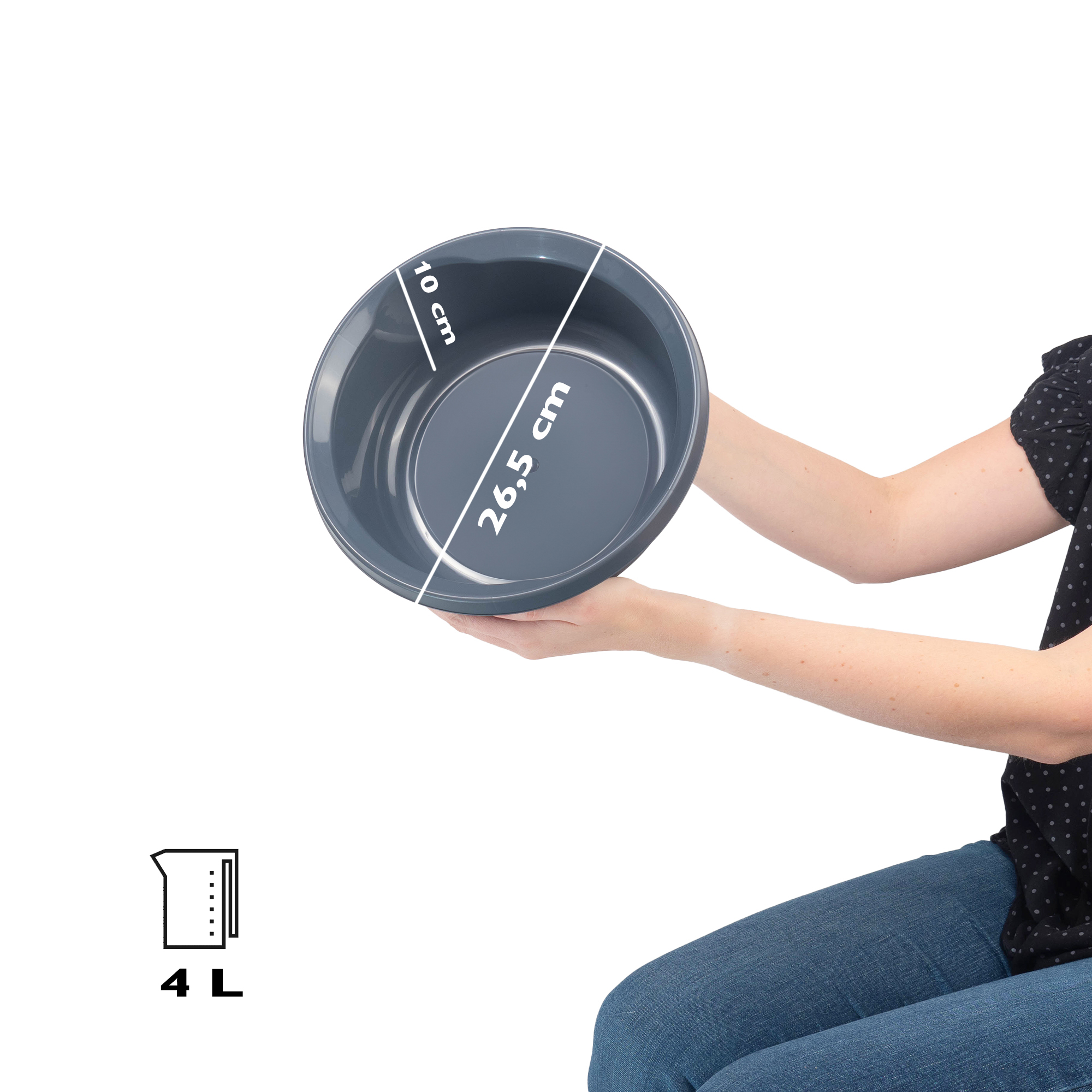 Miska łazienkowa Loja matowa 4L, ciemny szary
