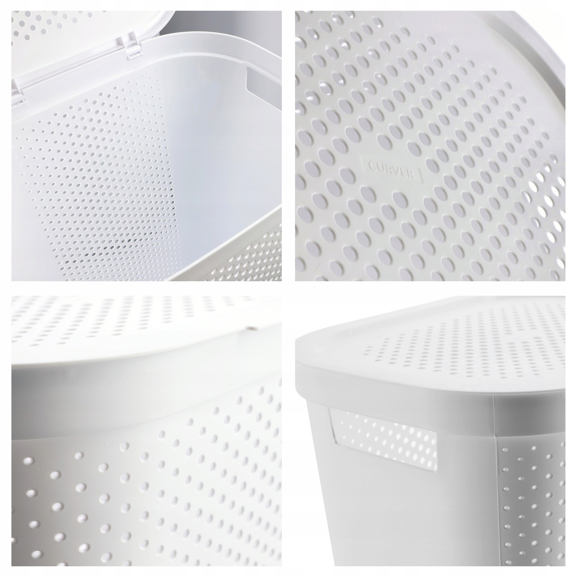 Kosze z pokrywą Curver Infinity 60L mix kolorów, 2szt.