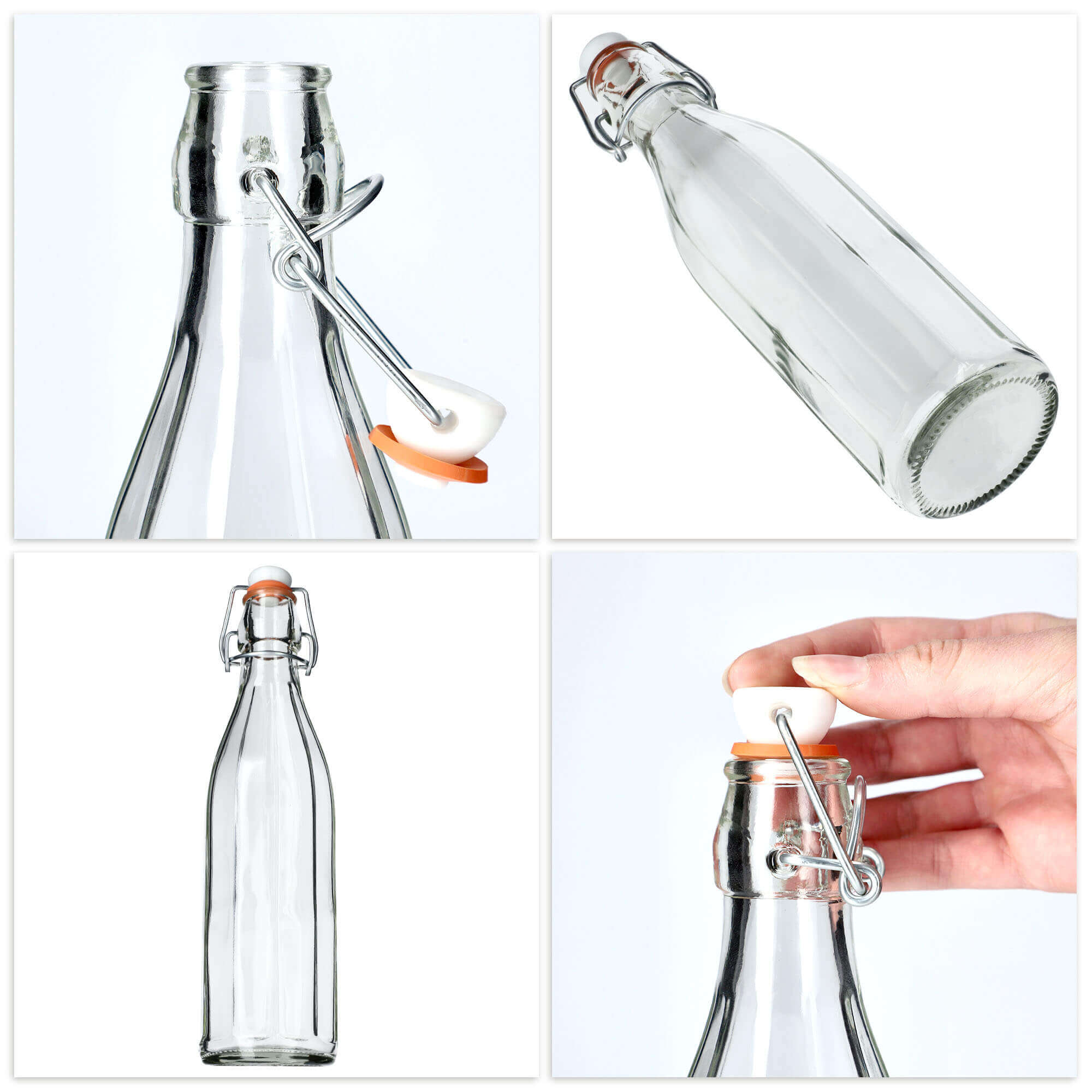 Szklana butelka z korkiem Tore 1000 ml, 3 szt.