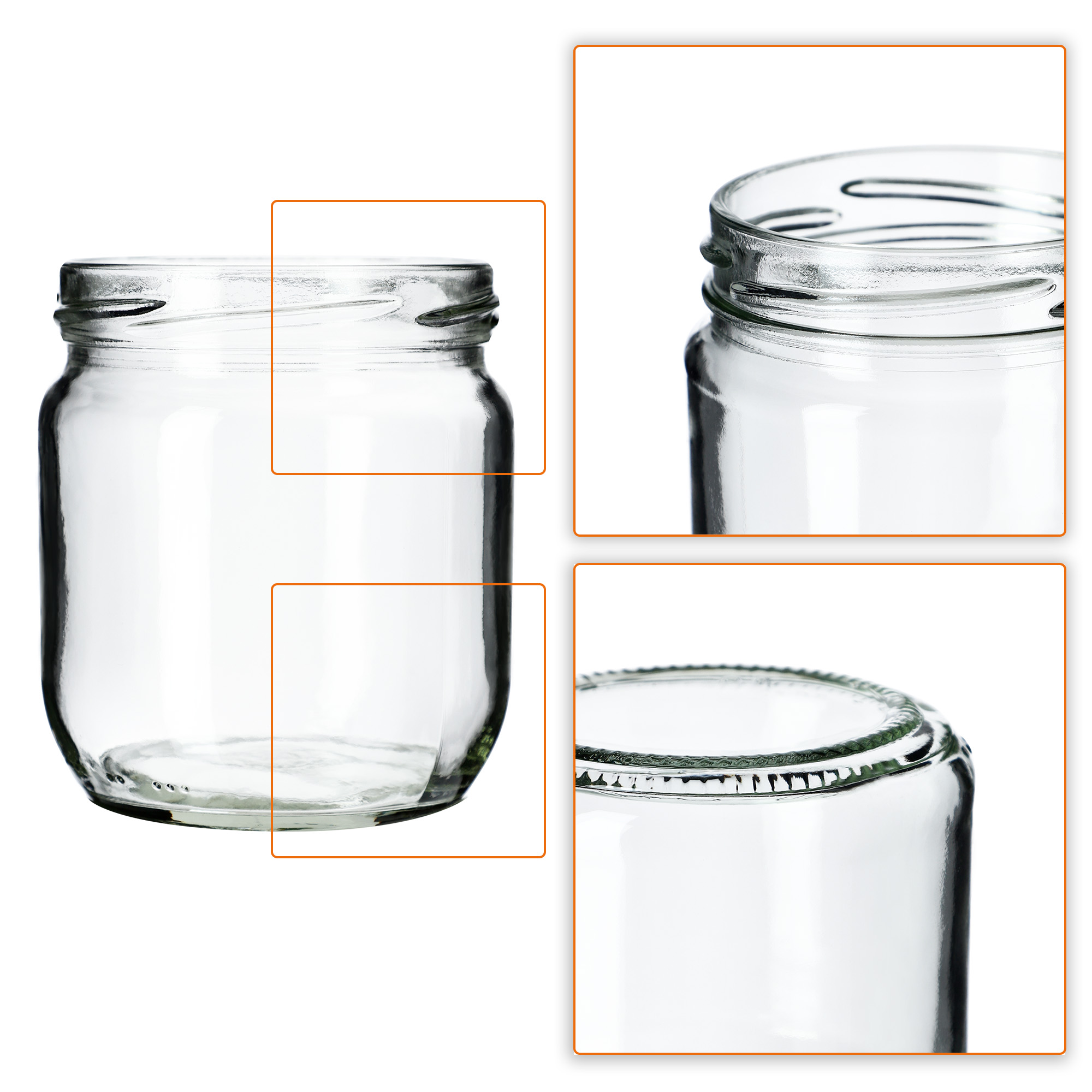Słoiki na przetwory Salla 425ml 6szt 82mm + wieczka "Pszczoła"