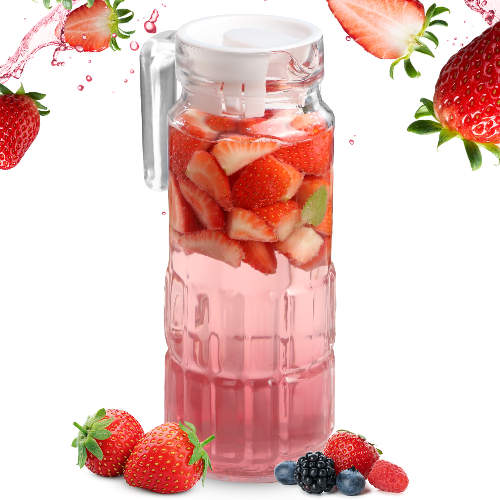 Dzbanek z pokrywką Carlo, prostokąty