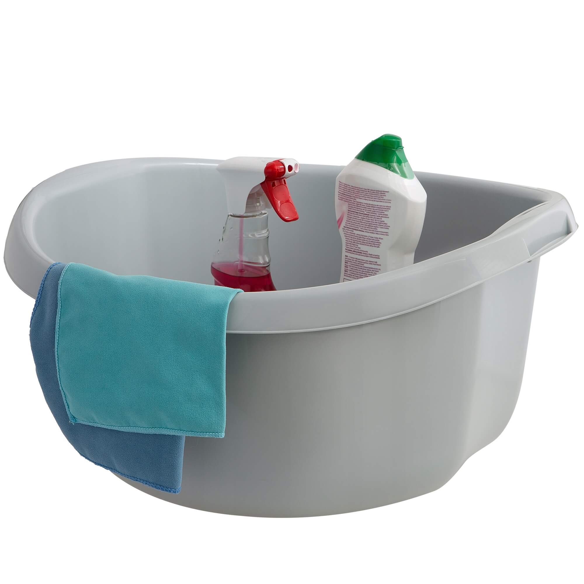 Miednica plastikowa z uchwytami 10L, szara