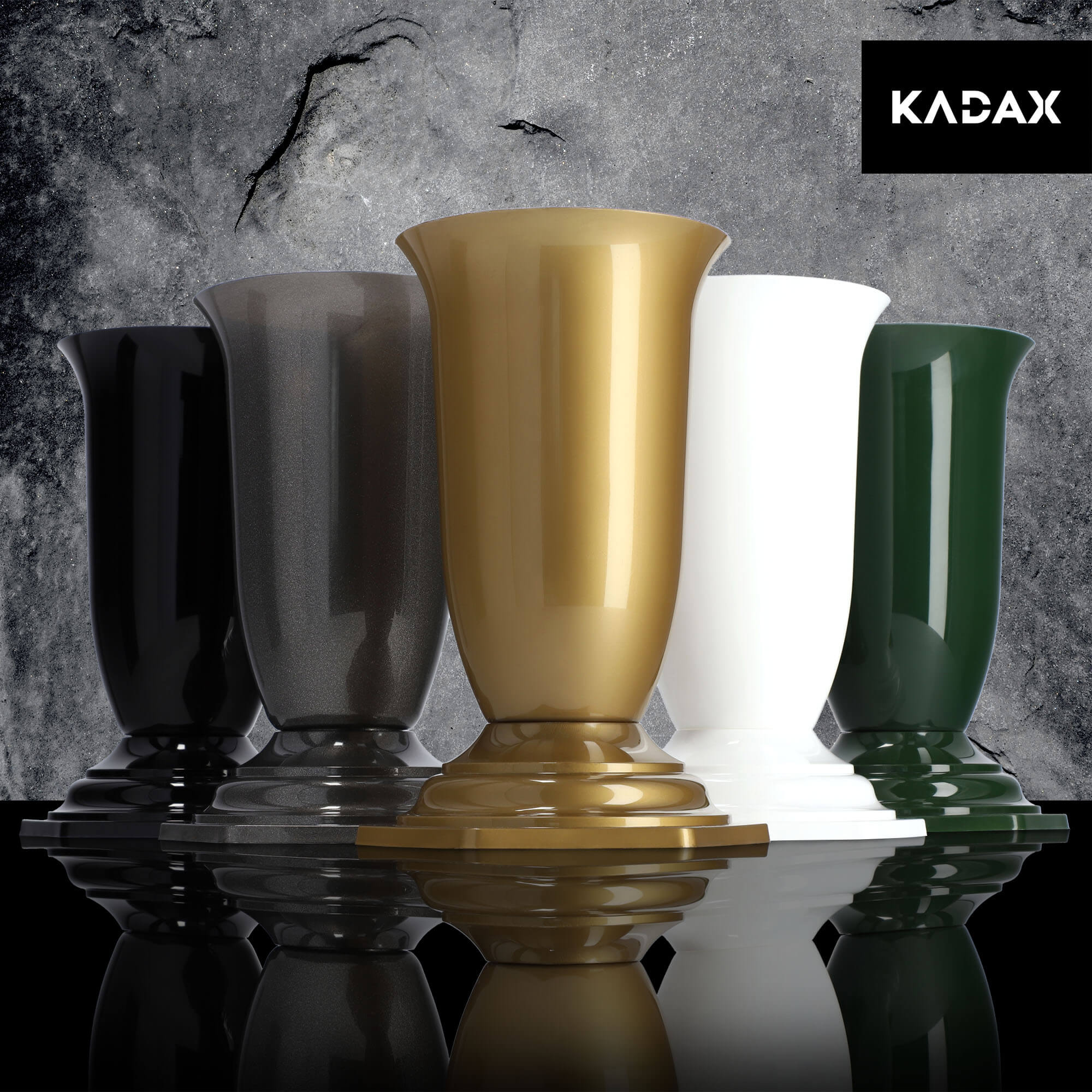 Flakon na cmentarz stojący Sorano 29 x 15 cm, złoty