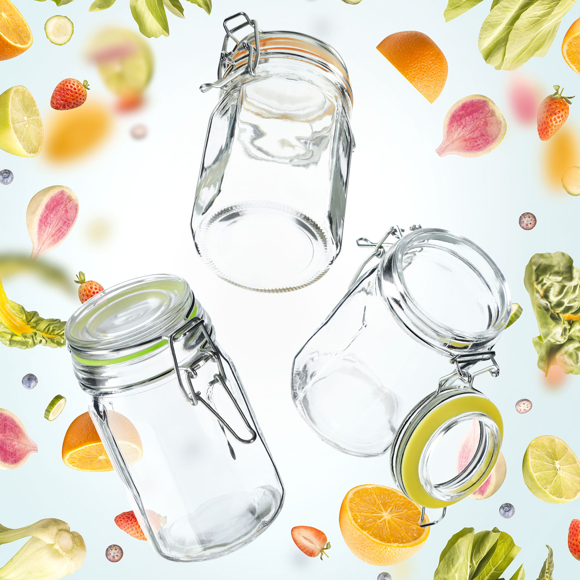 Zestaw słoików z klipsem Fabro 6szt 260 ml