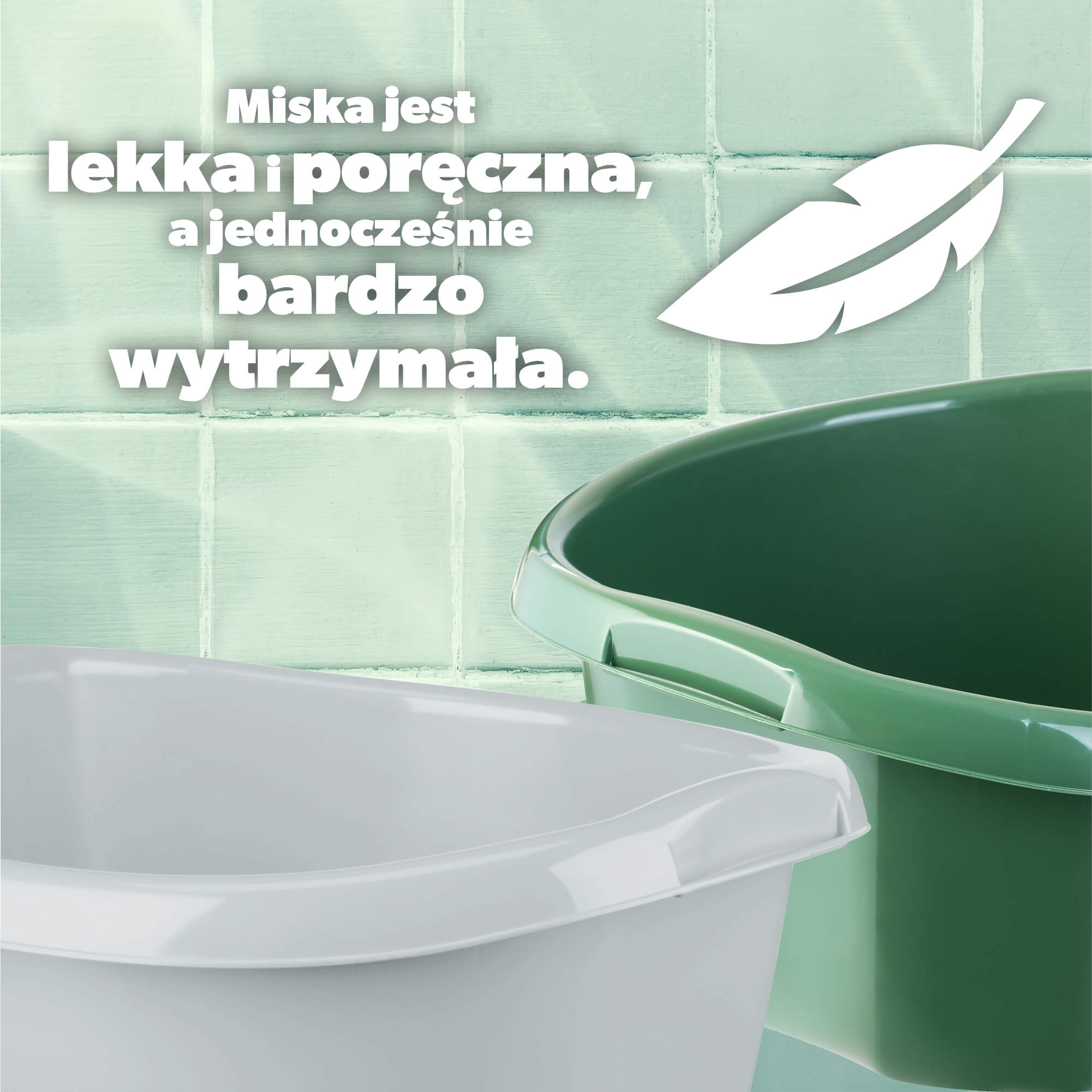 Miednica plastikowa z uchwytami 20L, szara