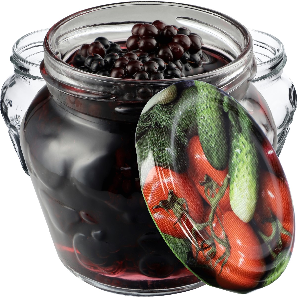 Słoiki Kemi 200ml 100szt 66mm + wieczka "Warzywa"