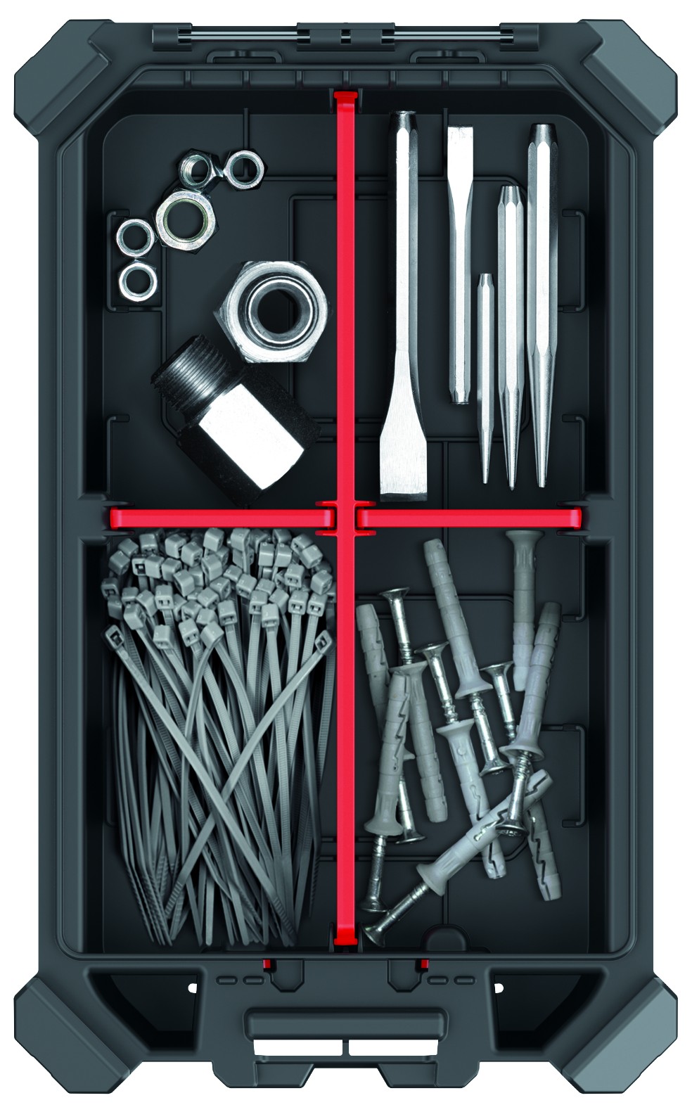 KISTENBERG Organizer narzędziowy MSX 25 niski S - KMX40258S - czarny