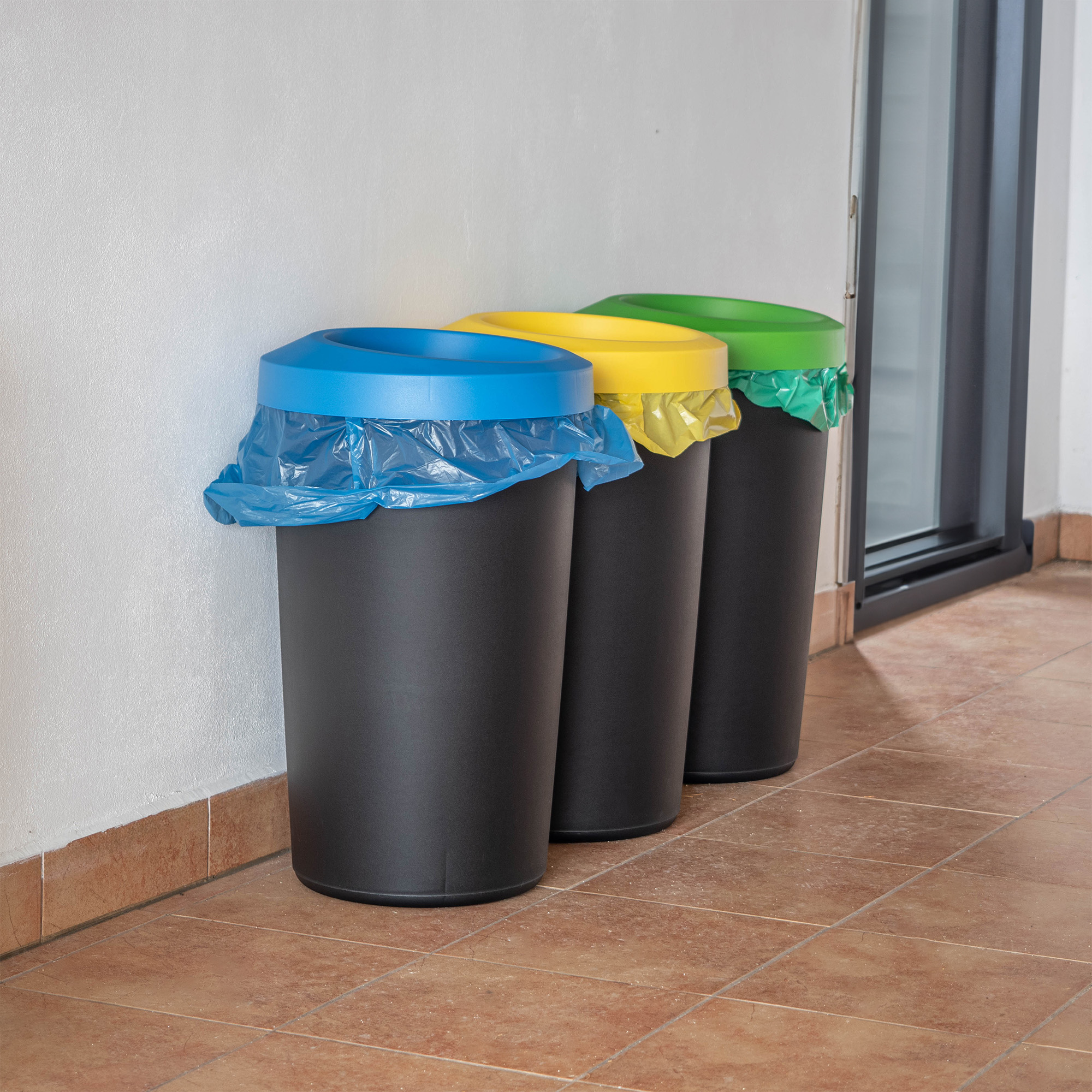 Kosz na śmieci Givry 3 x 45 L czarny