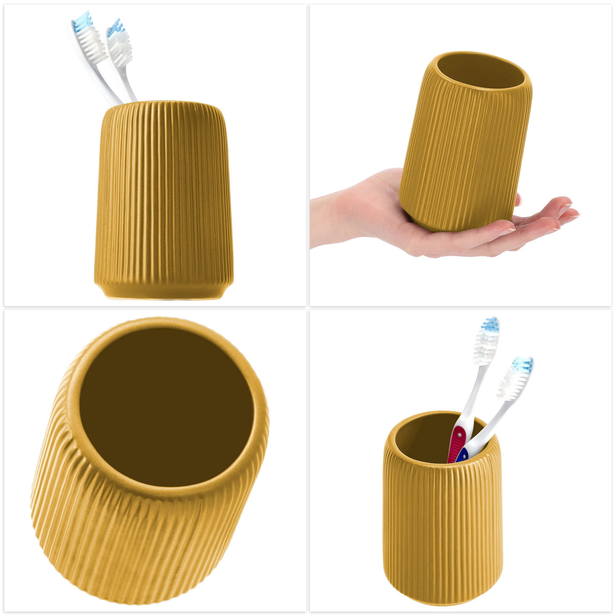 Kubek łazienkowy Mataro żółty