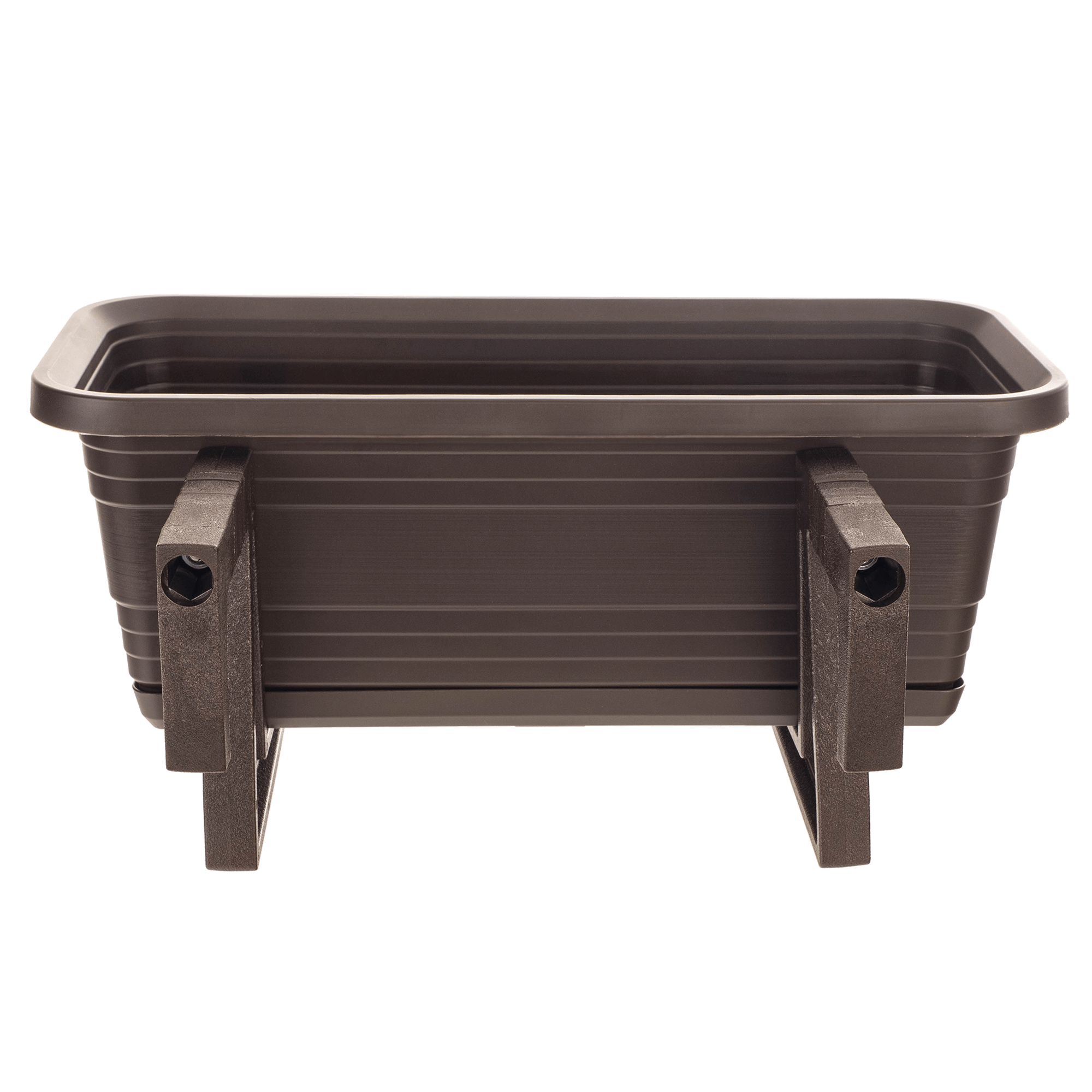 Skrzynka balkonowa z podstawką i uchwytami Paulin 40cm mokka