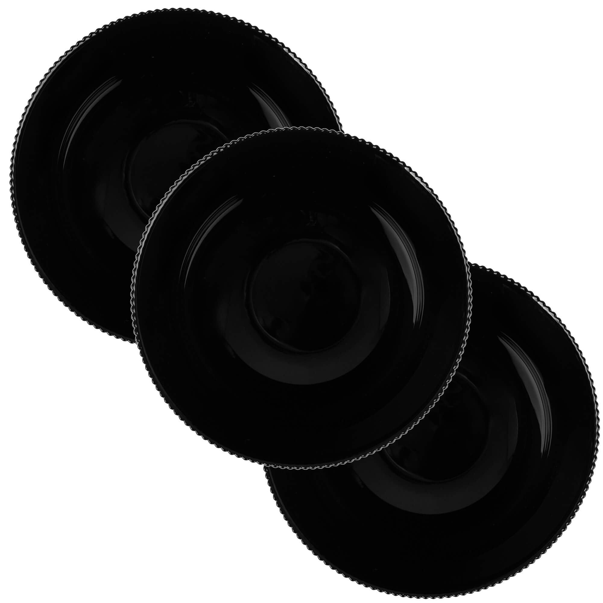 Salaterka szklana Regno 15.2 cm czarna 3 szt.