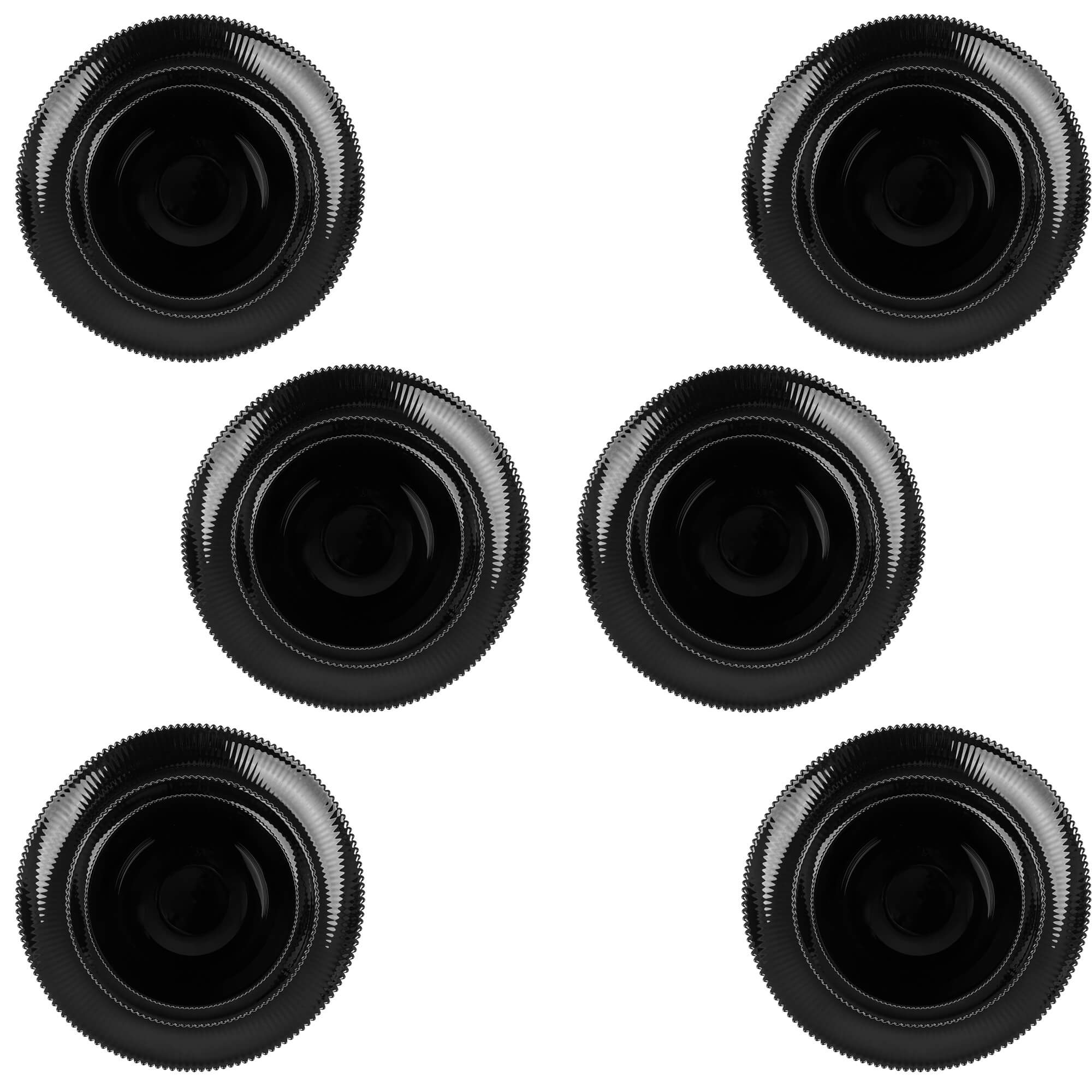 Zestaw obiadowy Regno czarny 6 kompletów