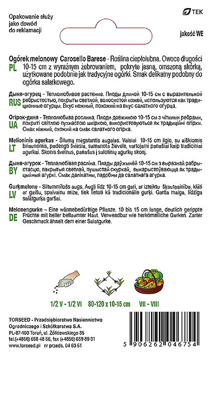 Ogórek melonowy Carosello Barese 1g