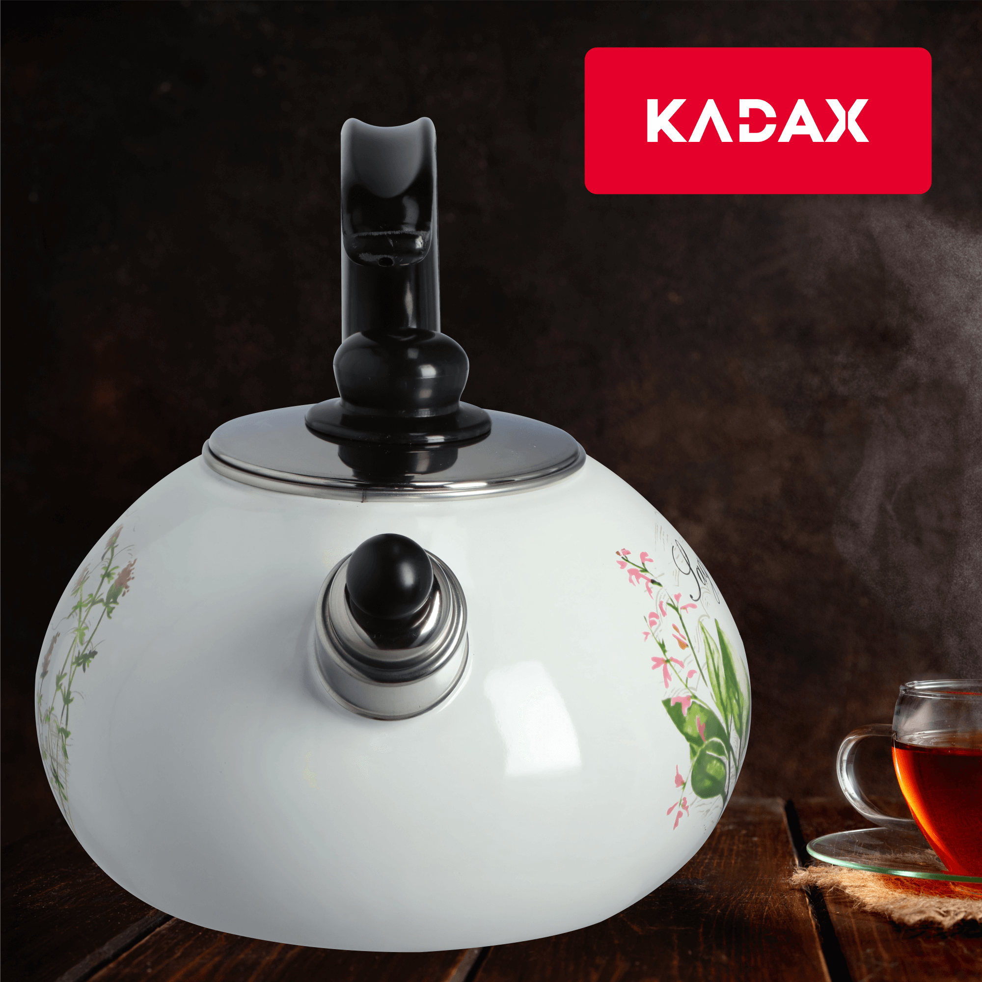 Czajnik emaliowany z gwizdkiem 2.2L, tymianek