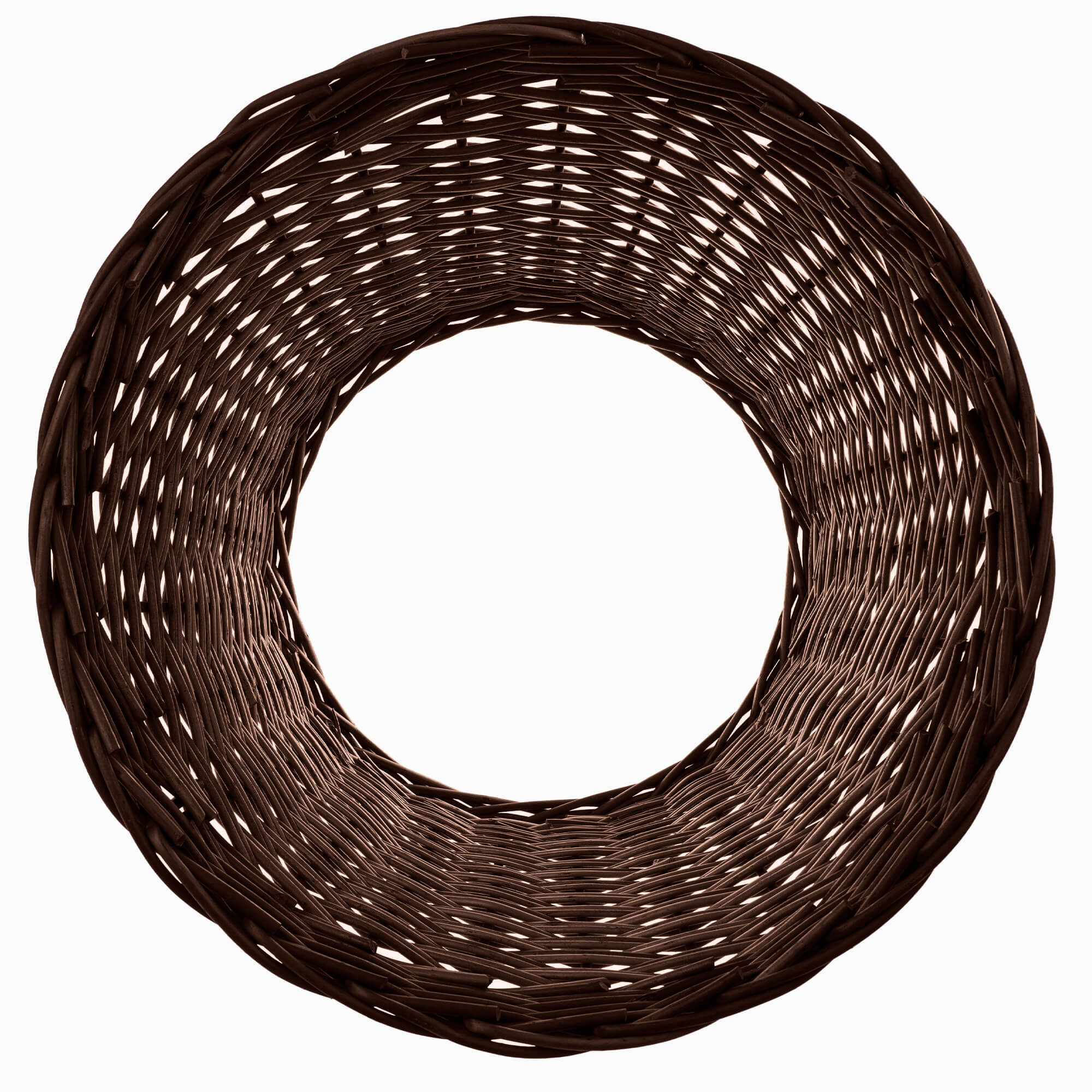 Osłona wiklinowa choinkowa naturalna Aliano 50cm ciemna