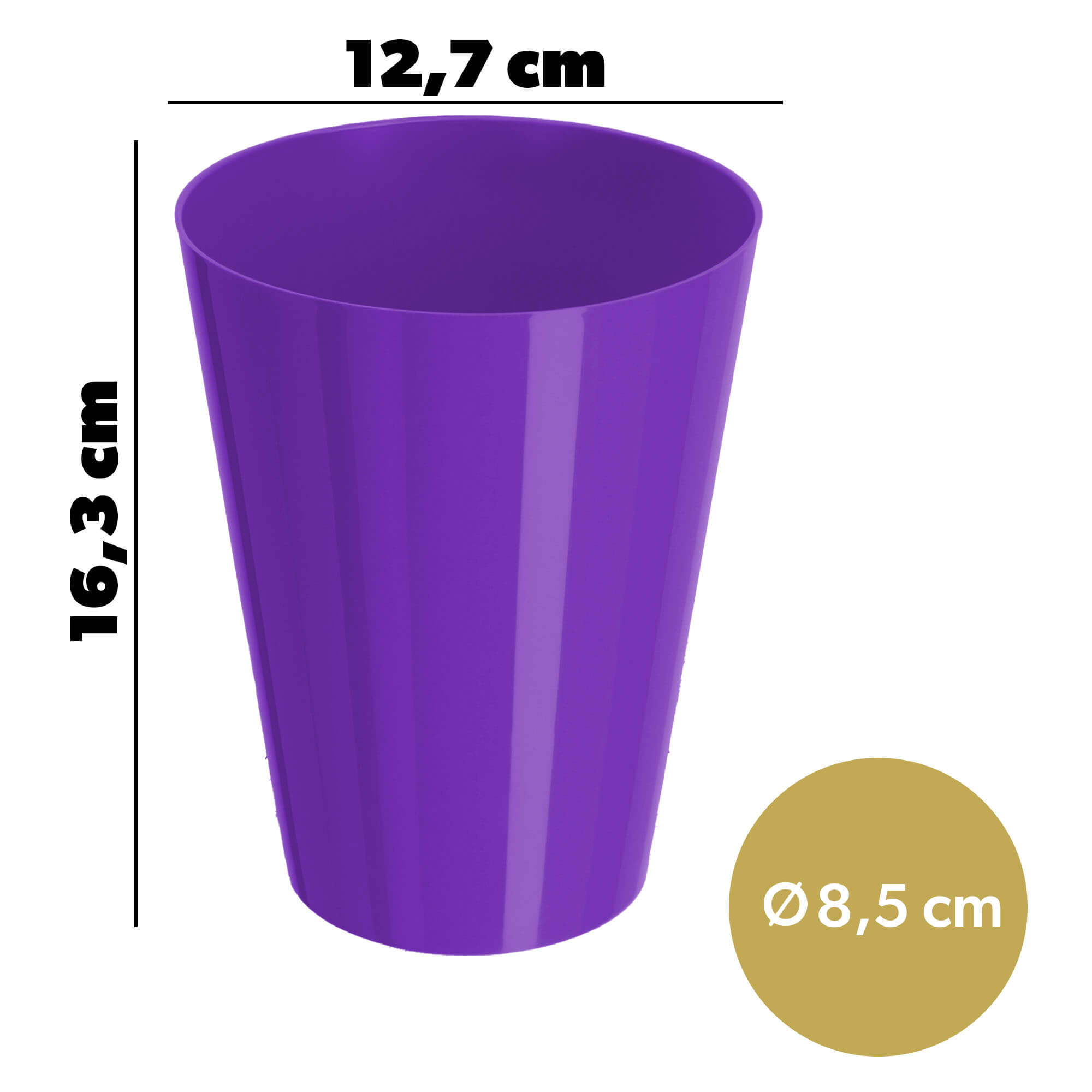 Doniczka na storczyka Cerda 13 cm, fioletowa