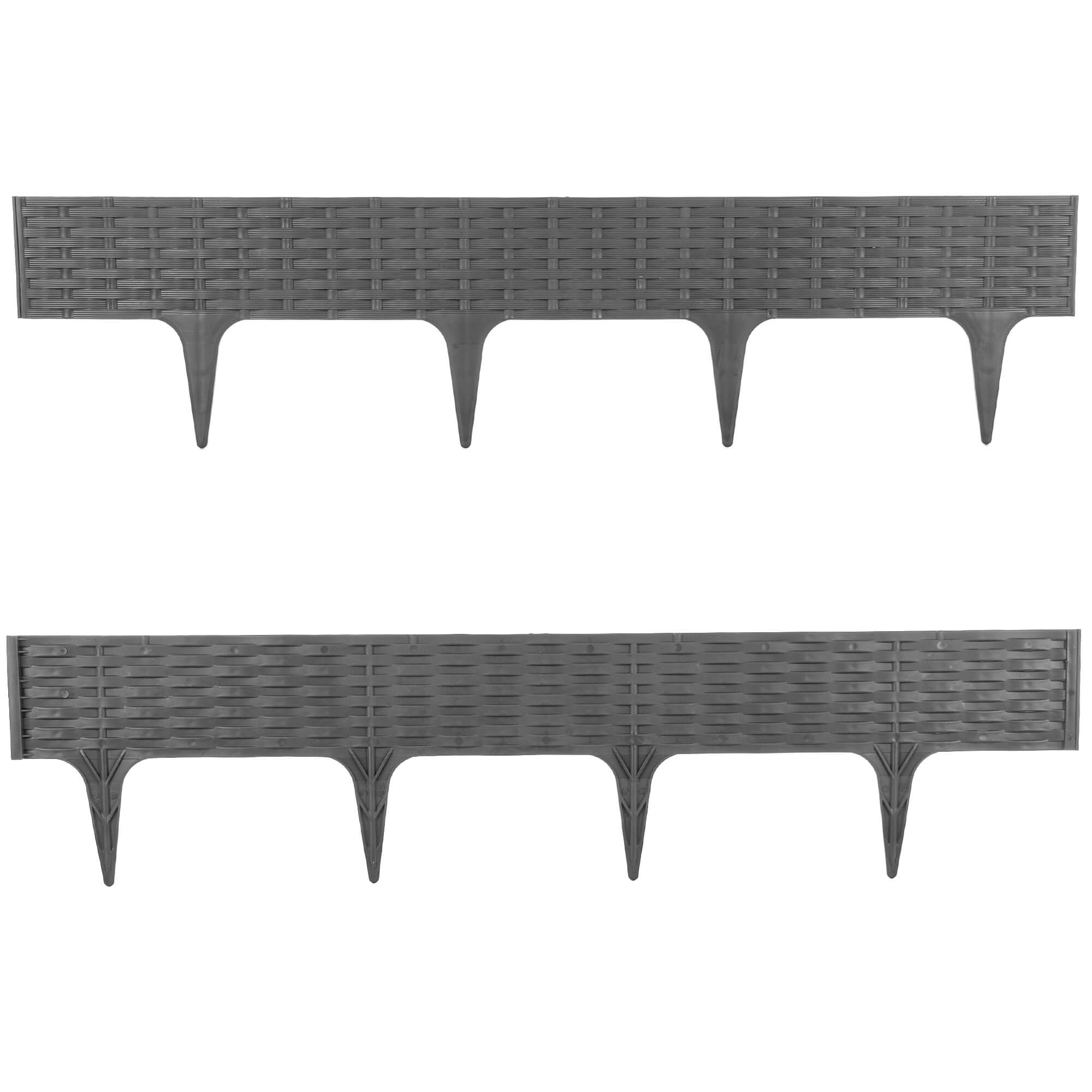 Obrzeże ogrodowe Averton 78 x 9 cm szare wzór 2. 5 szt.