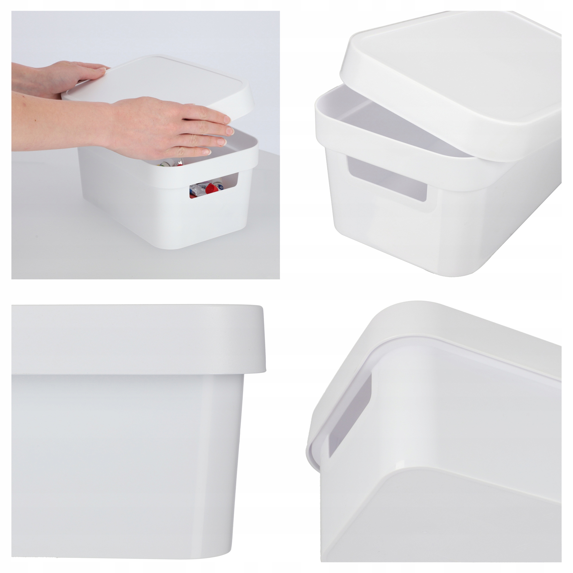 Pojemniki do przechowywania Curver Infinity 4.5+11+17L białe gładkie