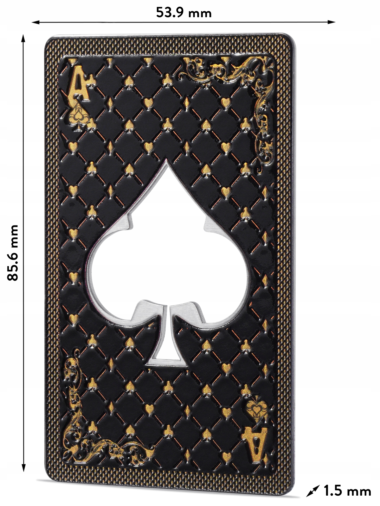 Otwieracz do butelek Lurs 8 cm czarny pik