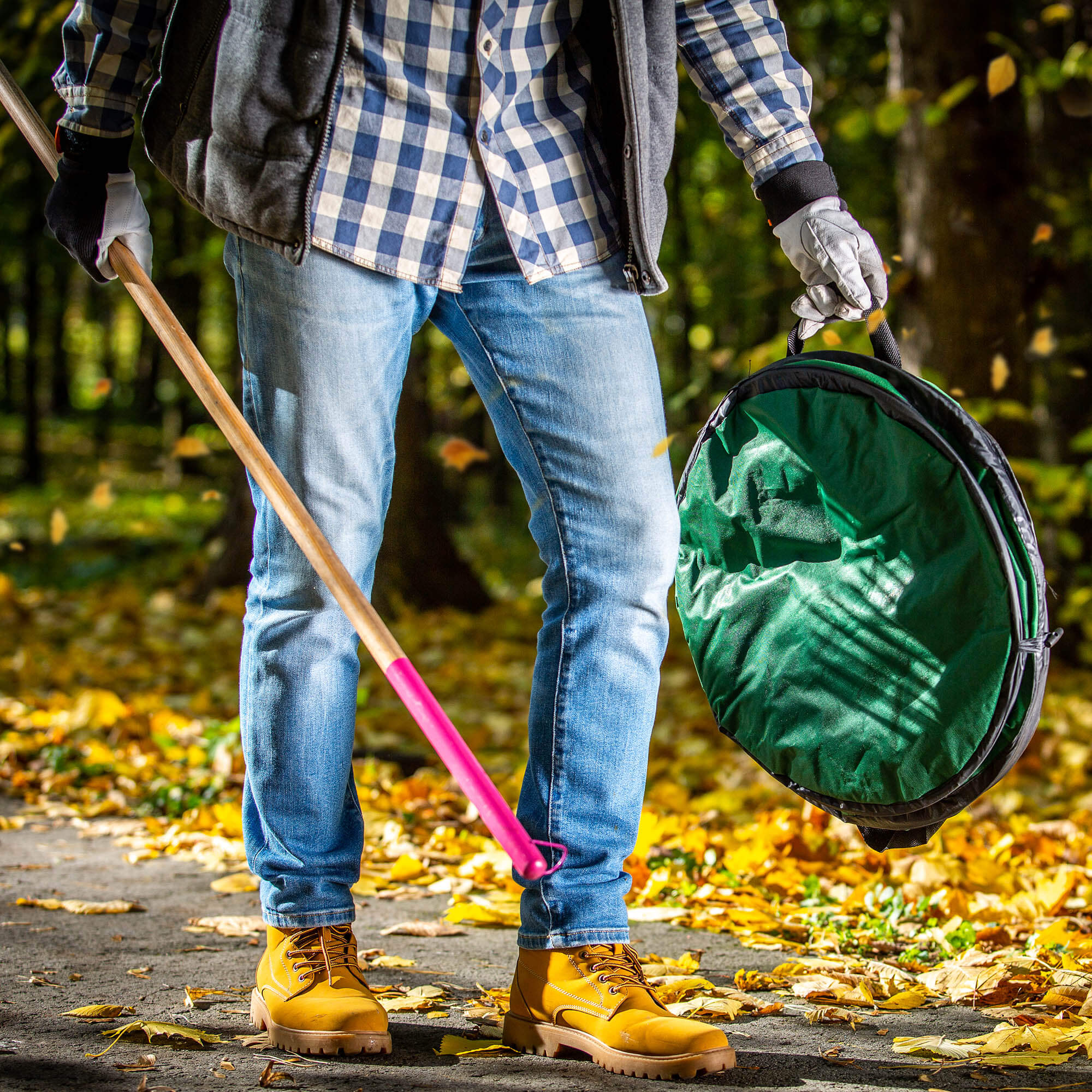 Składany kosz ogrodowy Vermenton 120L zielony