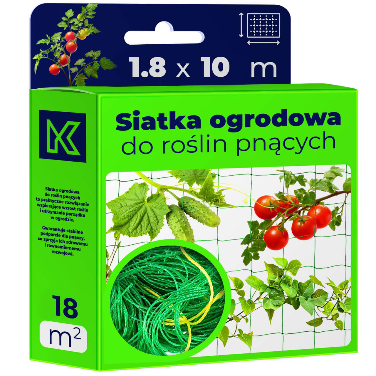 Siatka ogrodowa do roślin pnących Loudun 1.8 x 10 m zielona